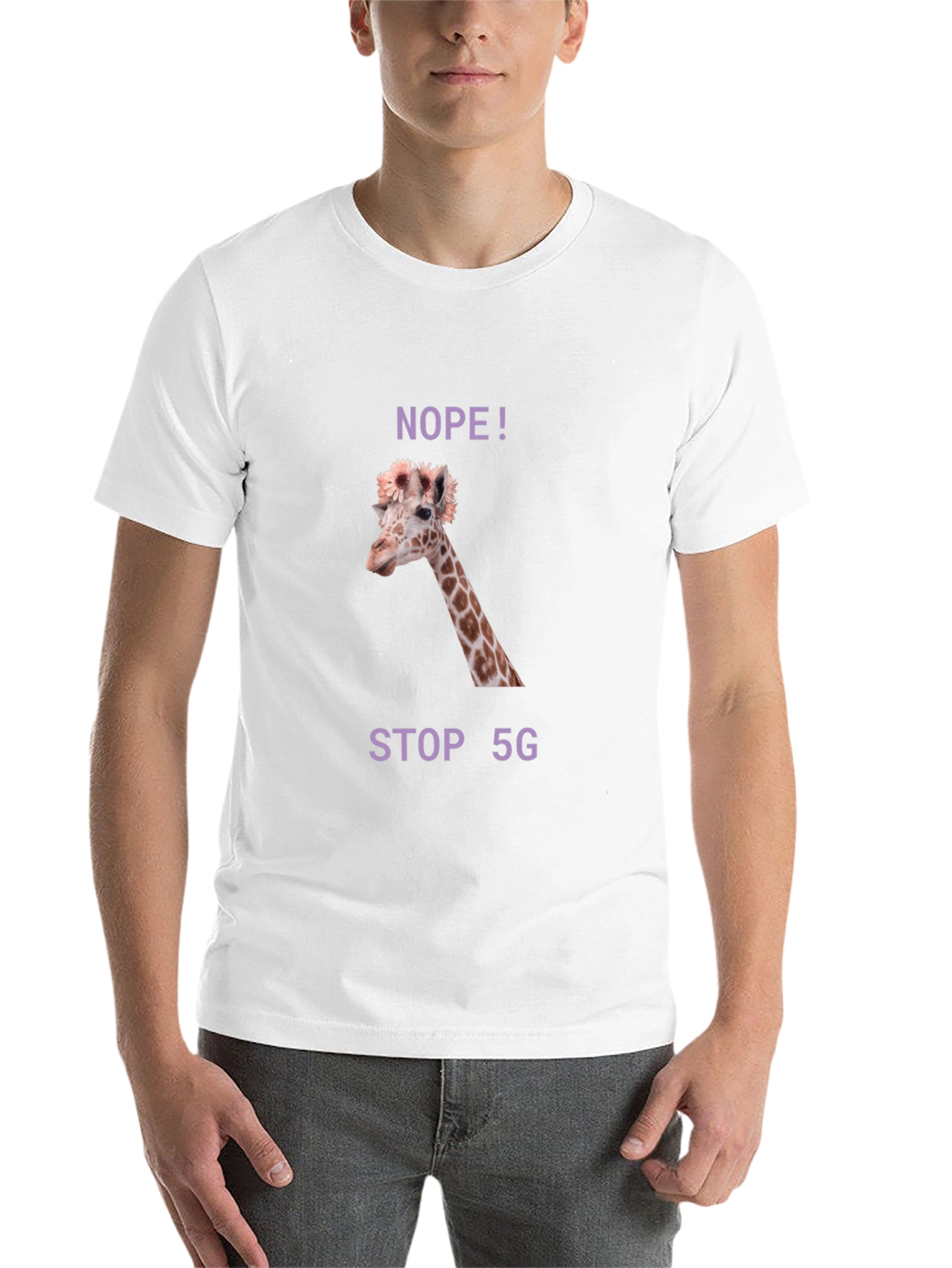 Giraffe NOPE! STOP 5G T-Shirt
