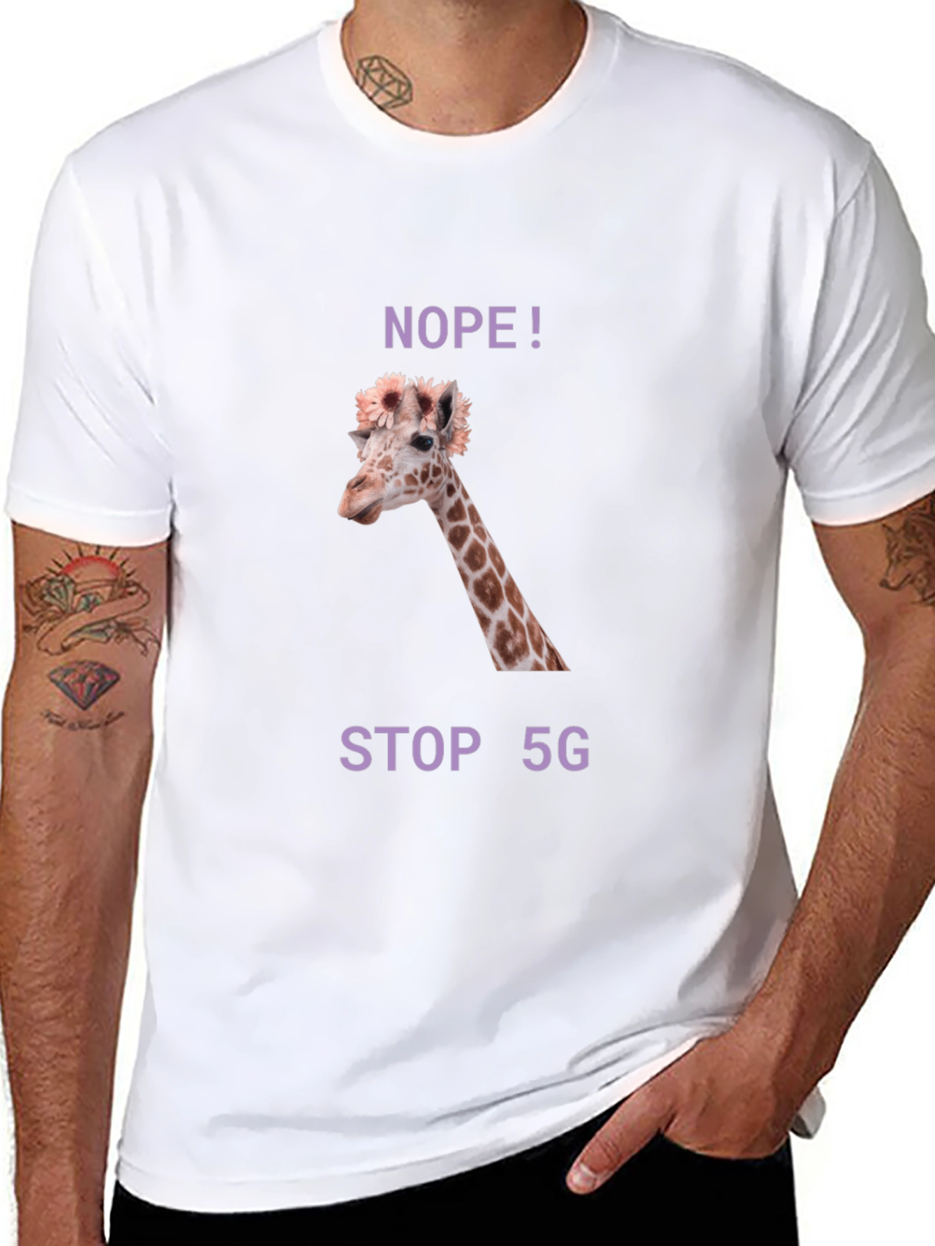 Giraffe NOPE! STOP 5G T-Shirt