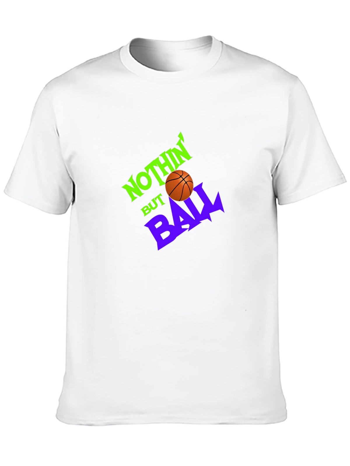Nothin But Ball Graphic Tee - Black Basketball Shirt