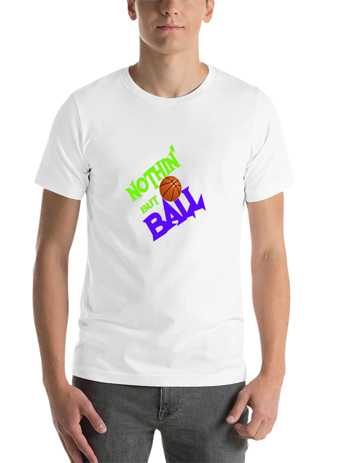 Nothin But Ball Graphic Tee - Black Basketball Shirt