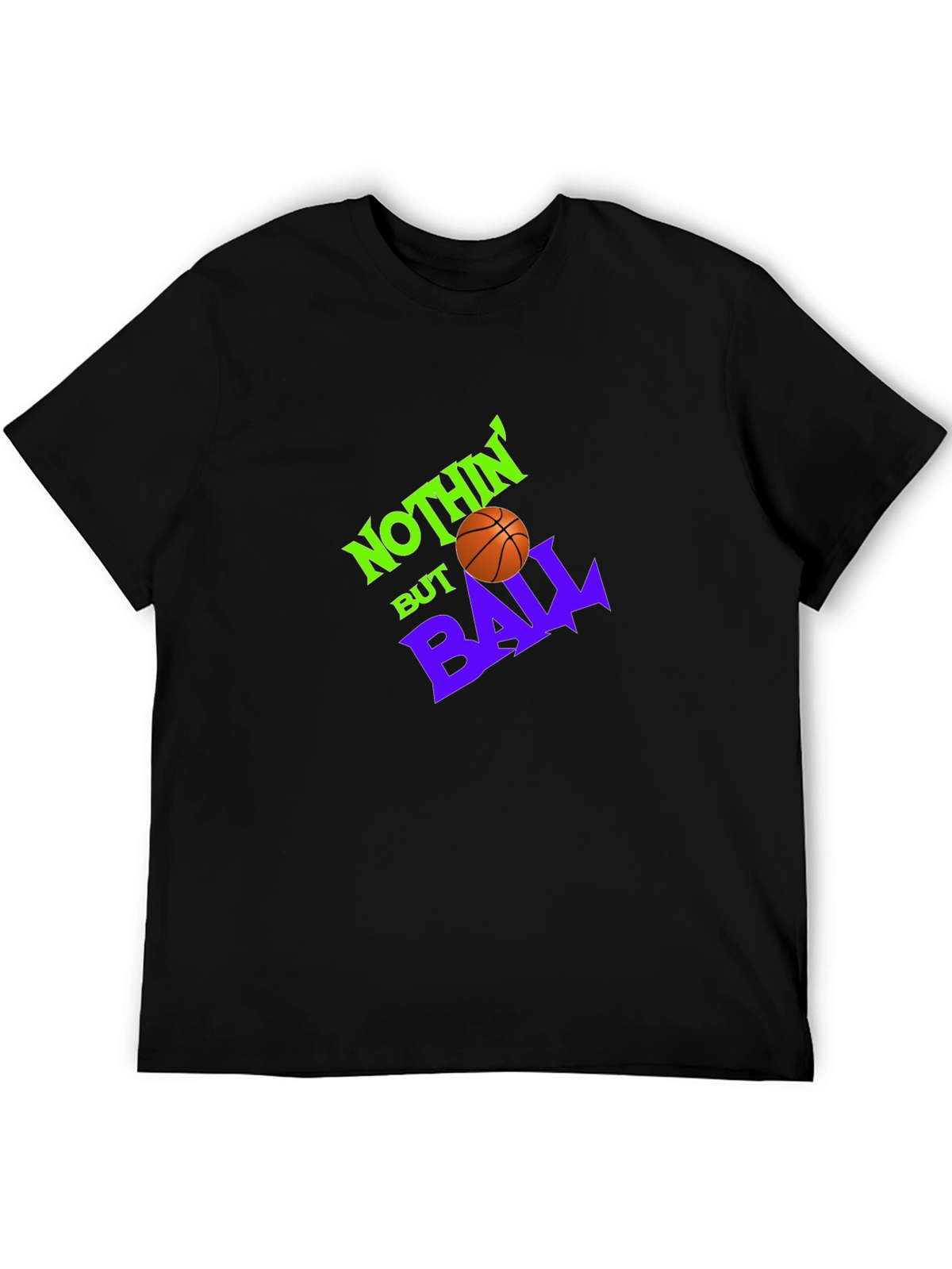 Nothin But Ball Graphic Tee - Black Basketball Shirt