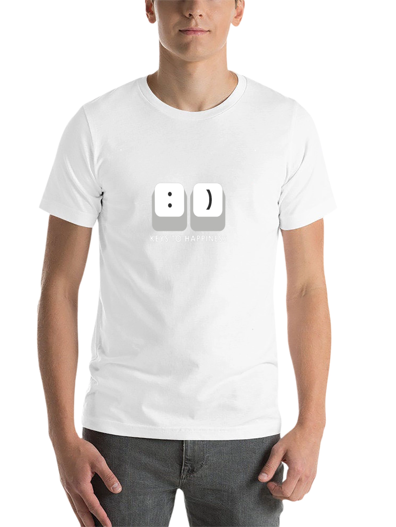 Keys to Happiness T-Shirt -  Funny Computer Geek Tee