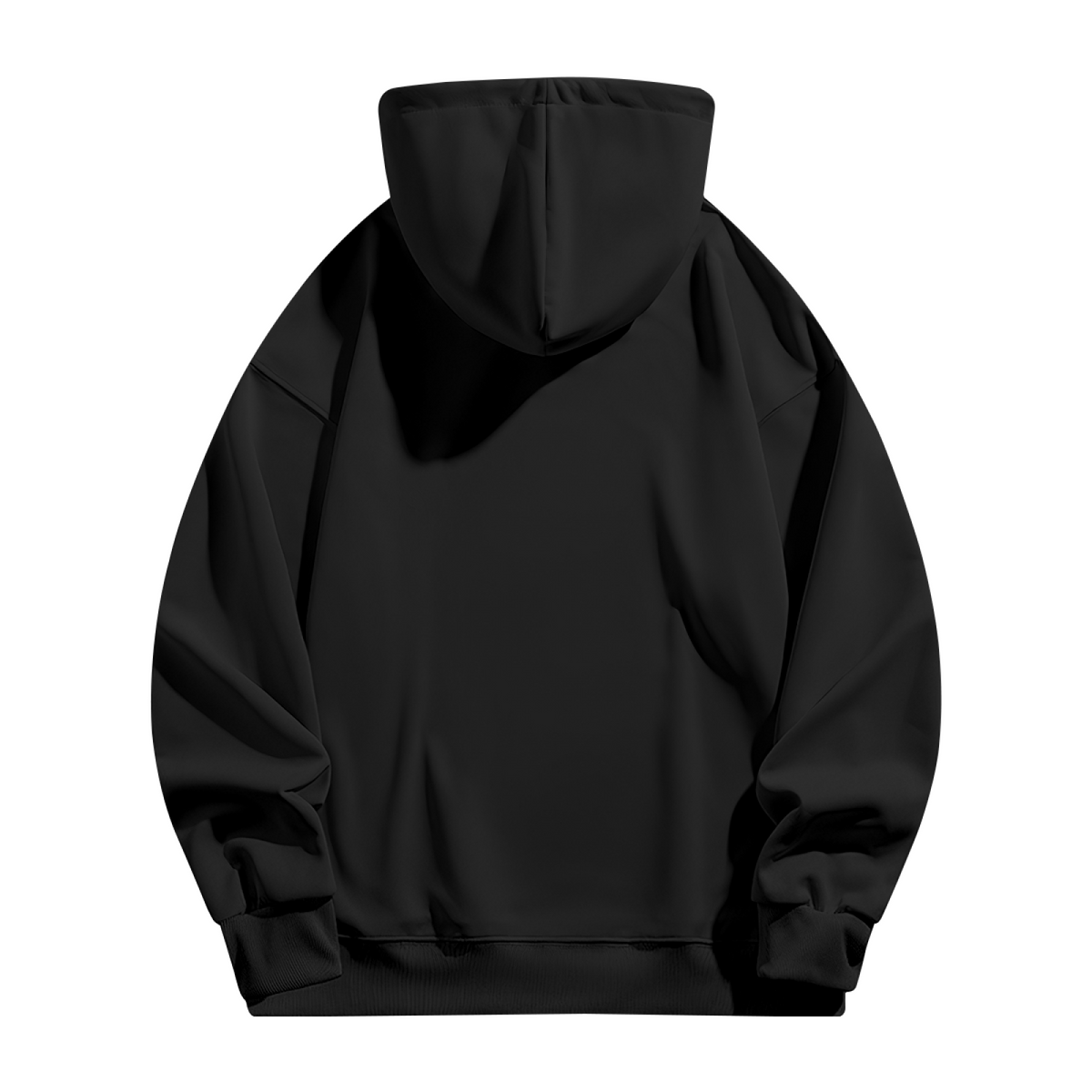 Cute Anime Cat Girl Graphic Black Hoodie, Unisex Soft Kawaii Casual Hooded Top