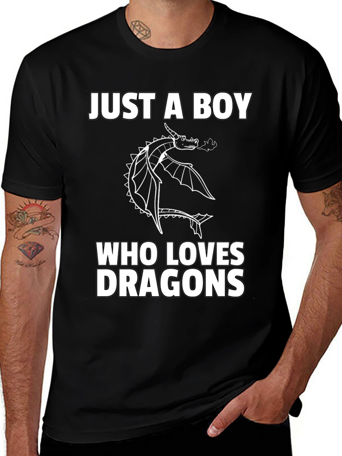 Boy Dragon Lover Graphic T-Shirt