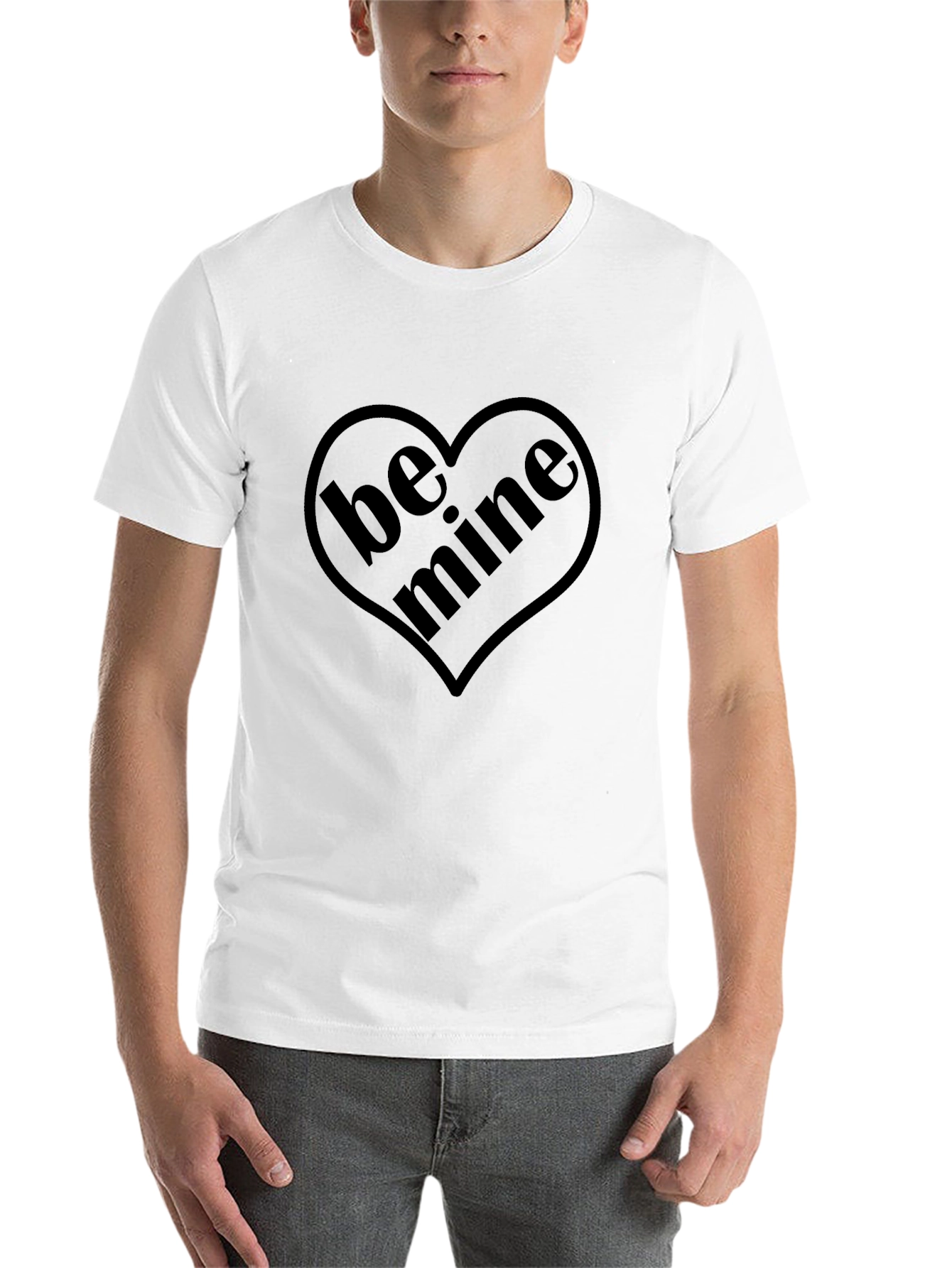 Be Mine Heart Graphic Tee - Black