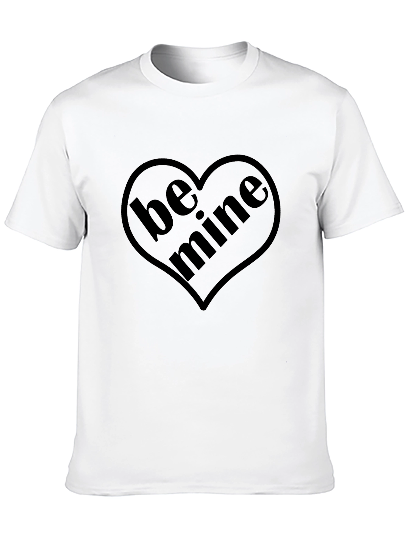 Be Mine Heart Graphic Tee - Black