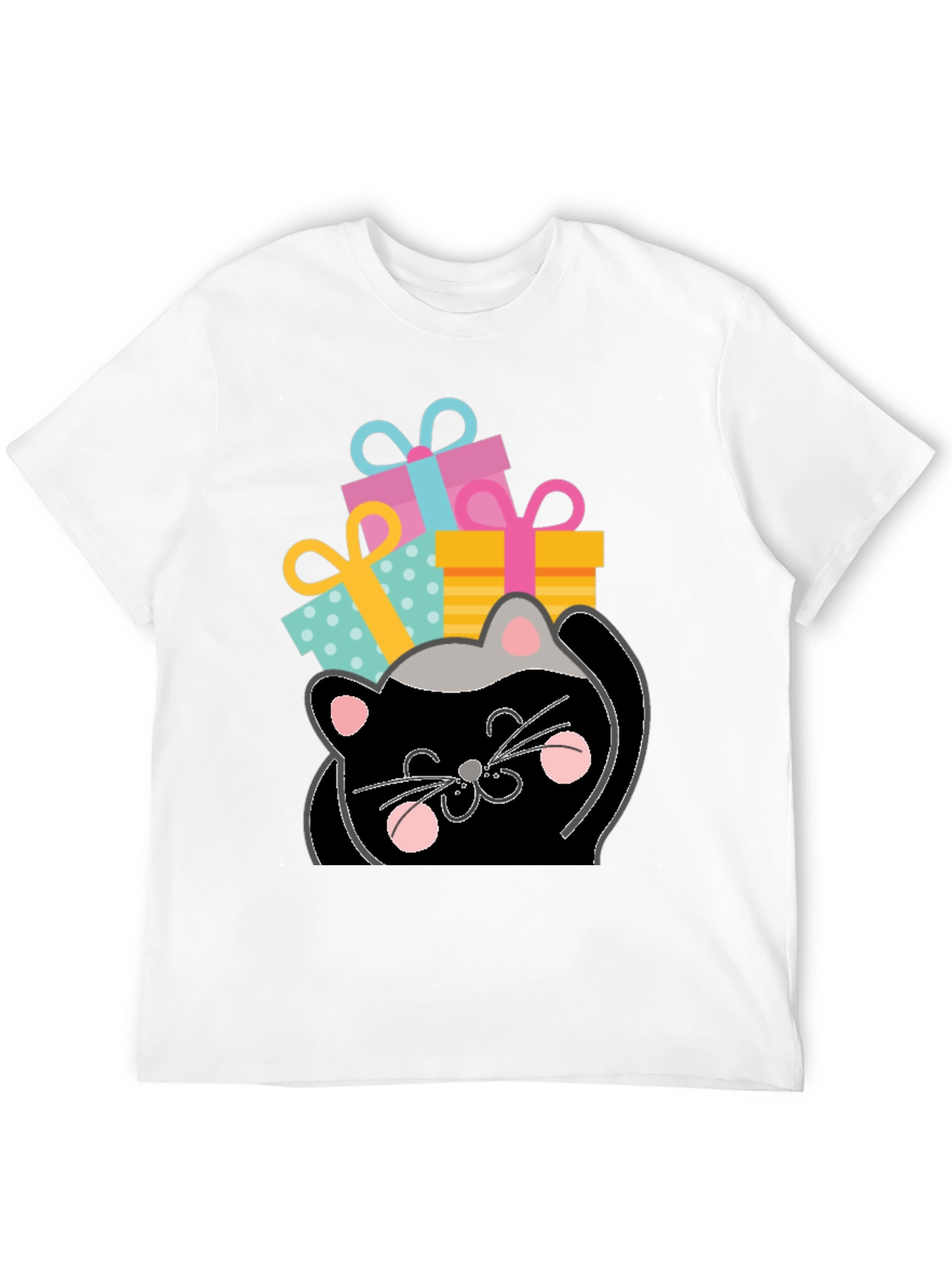 Cat with Gifts Graphic Tee