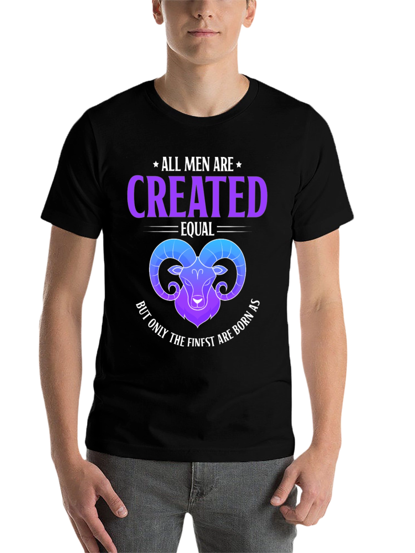 All Men Are Created Equal Aries Zodiac T-Shirt