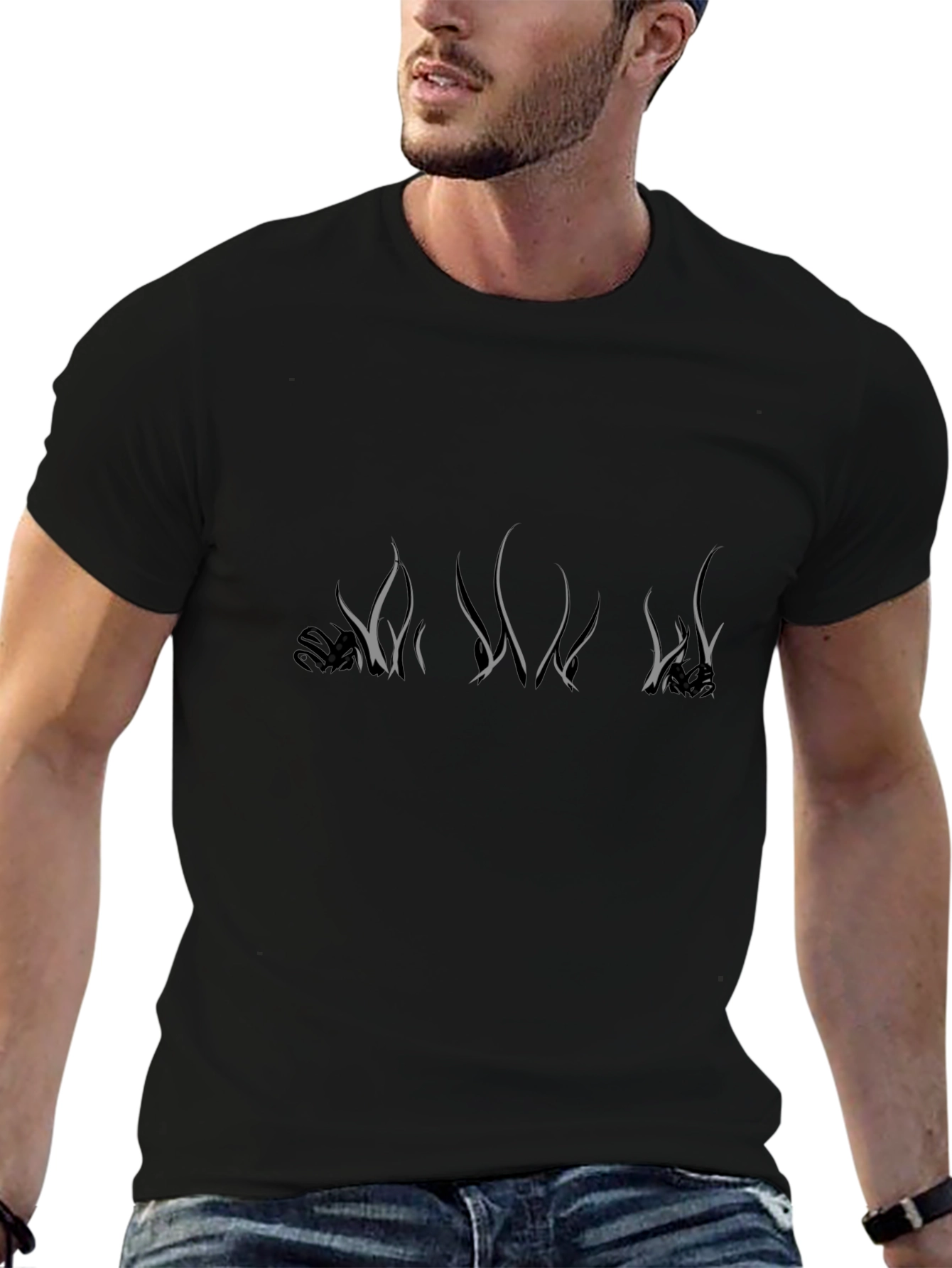Graphic Tee - Abstract Grass Design