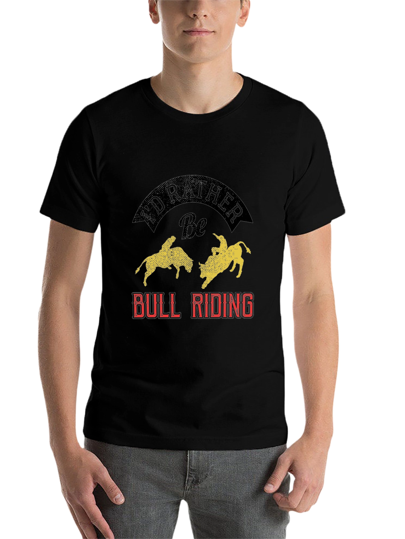 Id Rather Be Bull Riding Graphic Tee
