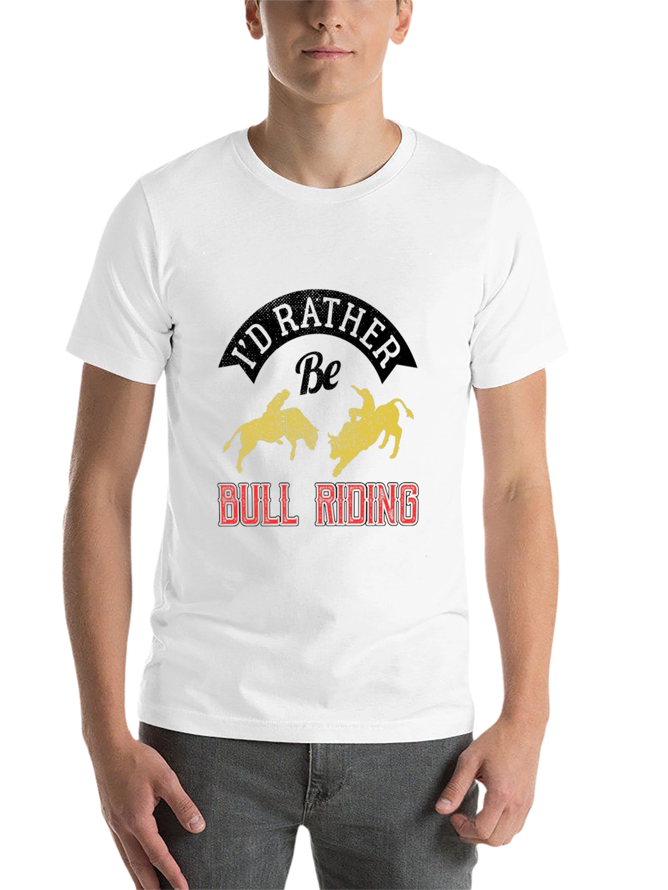 Id Rather Be Bull Riding Graphic Tee