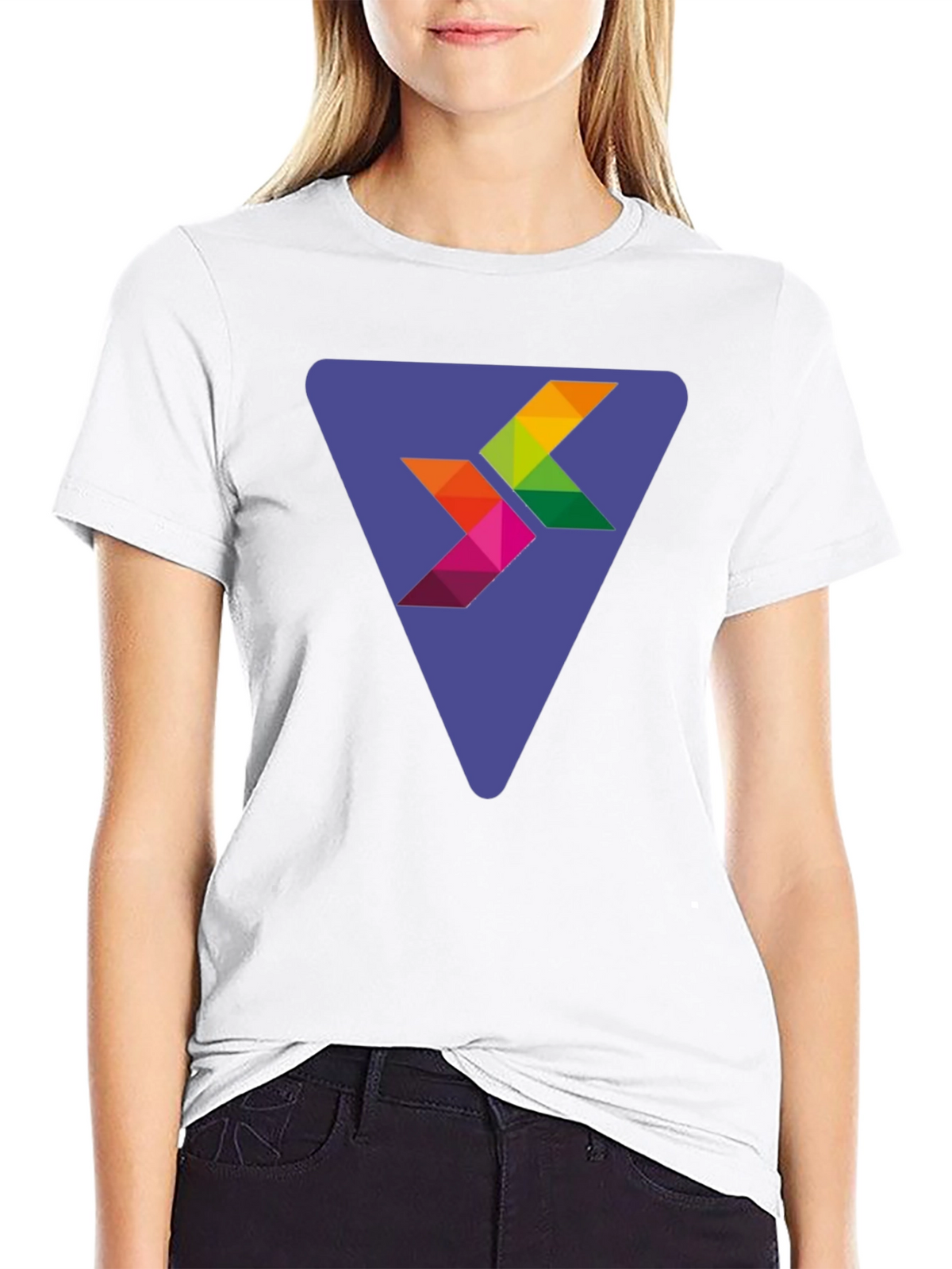 Abstract Arrow Graphic Black T-Shirt