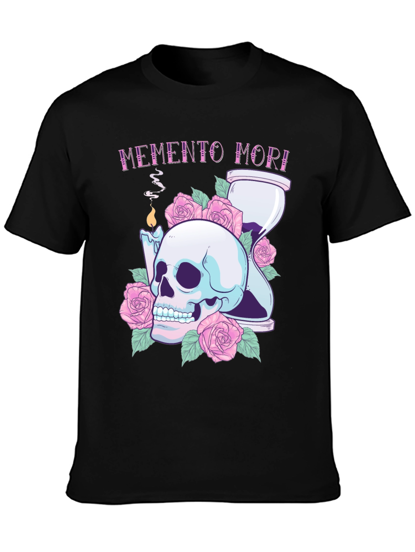 Memento Mori Skull & Roses Graphic Tee