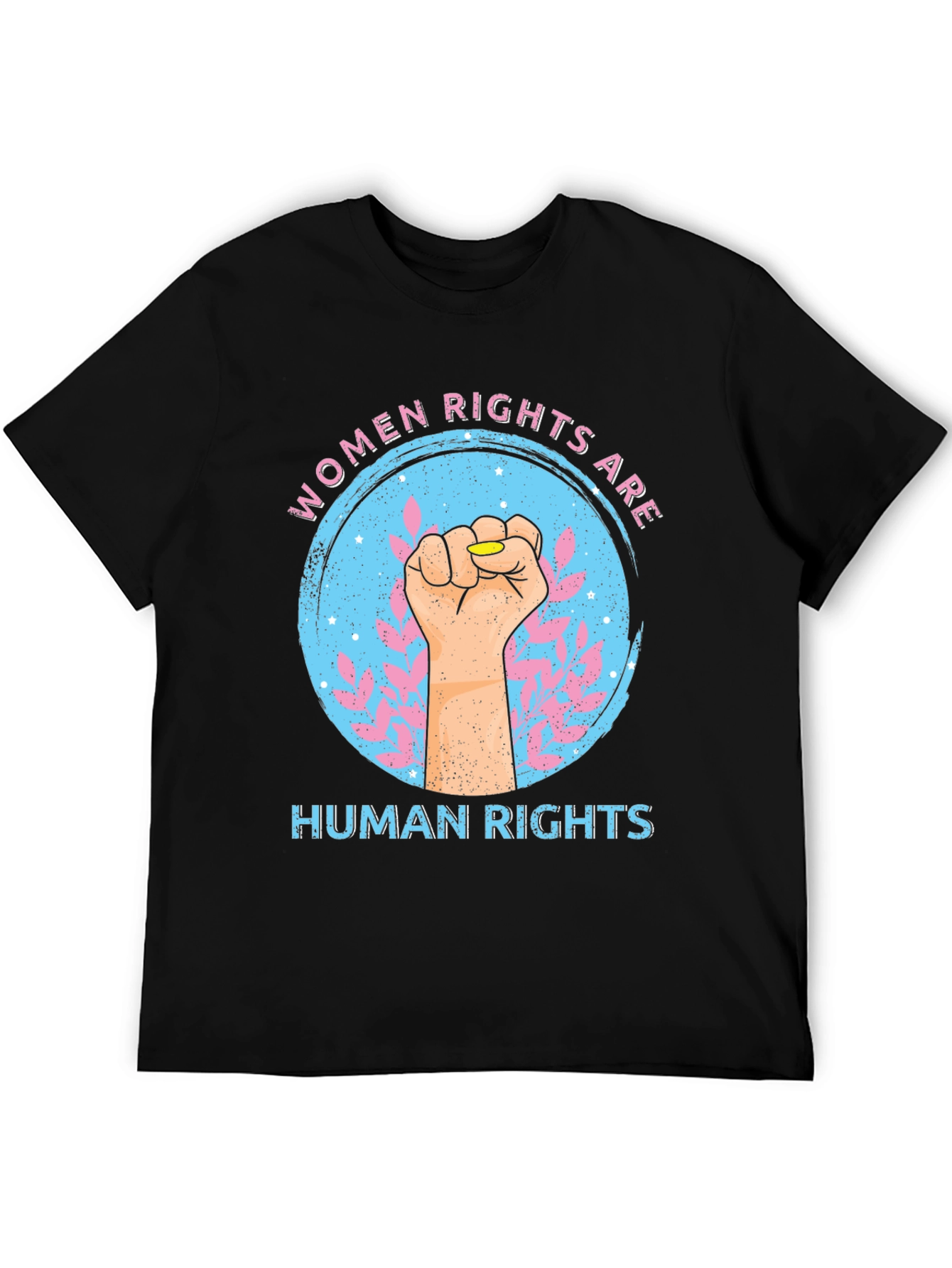 Womens Rights Fist Graphic Tee - Black