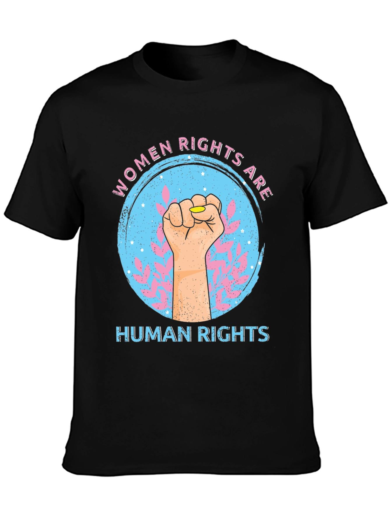 Womens Rights Fist Graphic Tee - Black