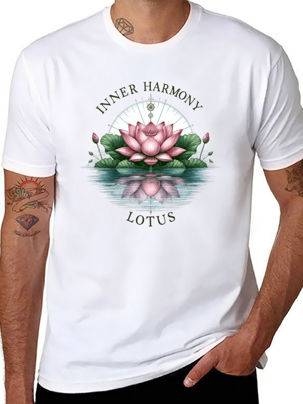 Inner Harmony Lotus Graphic Tee - Relaxed Fit