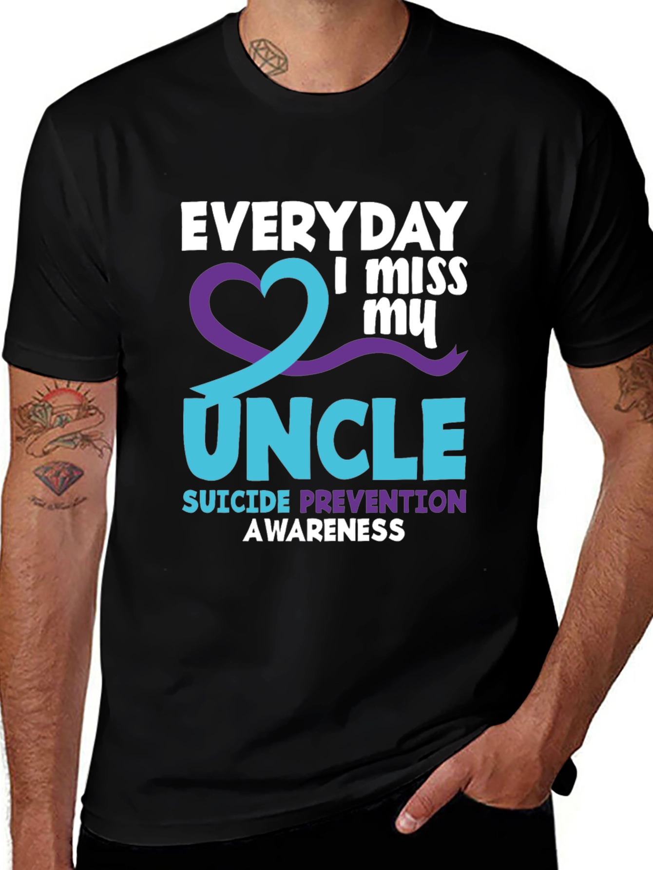 Everyday I Miss My Uncle Suicide Prevention Awareness T-Shirt