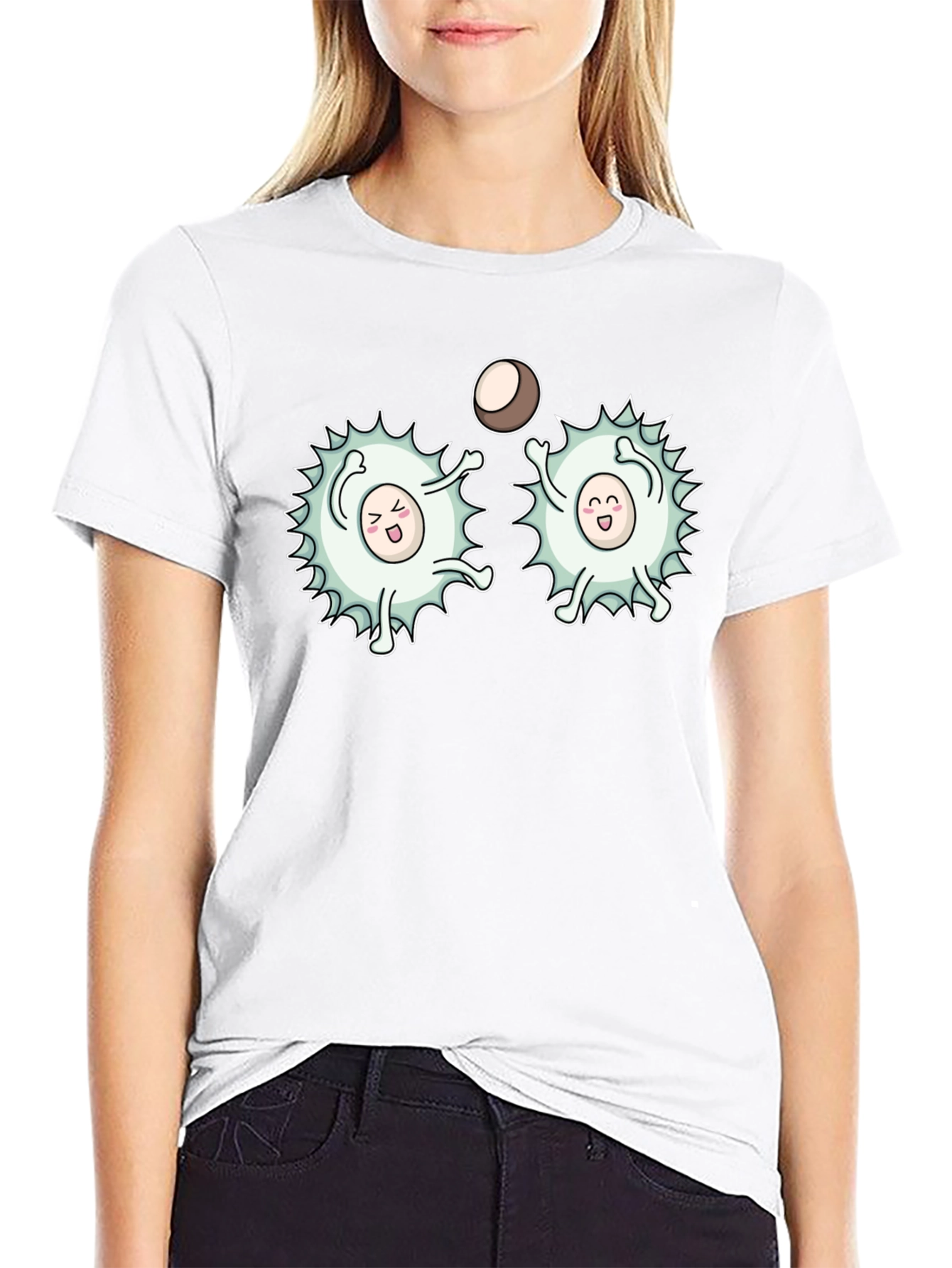 Funny White Blood Cells Playing Ball Black T-Shirt