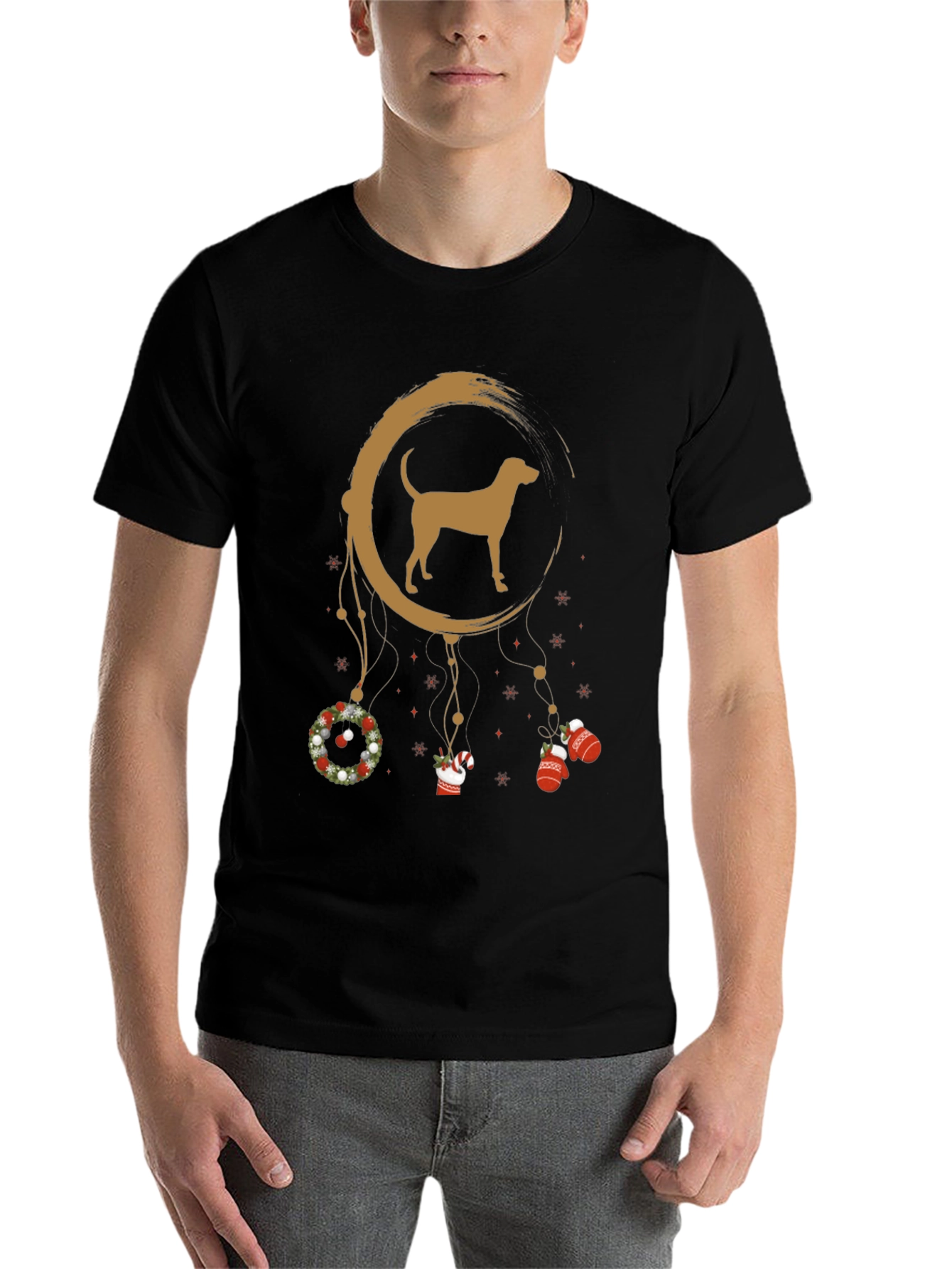 Dog Dreamcatcher Christmas Graphic Tee