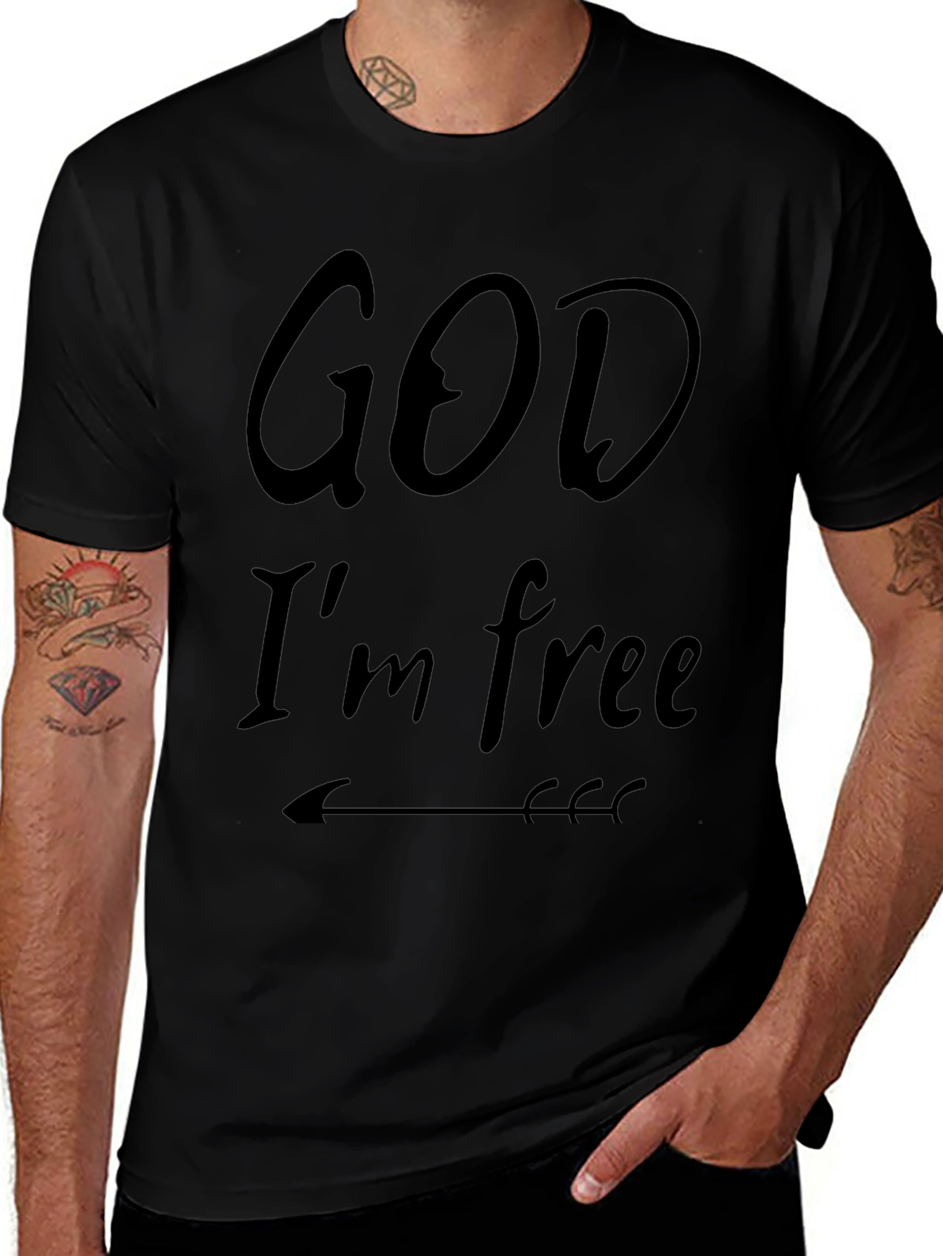 God Im Free Black T-Shirt