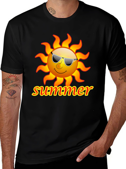 Summer Sun T-Shirt - Black Graphic Tee