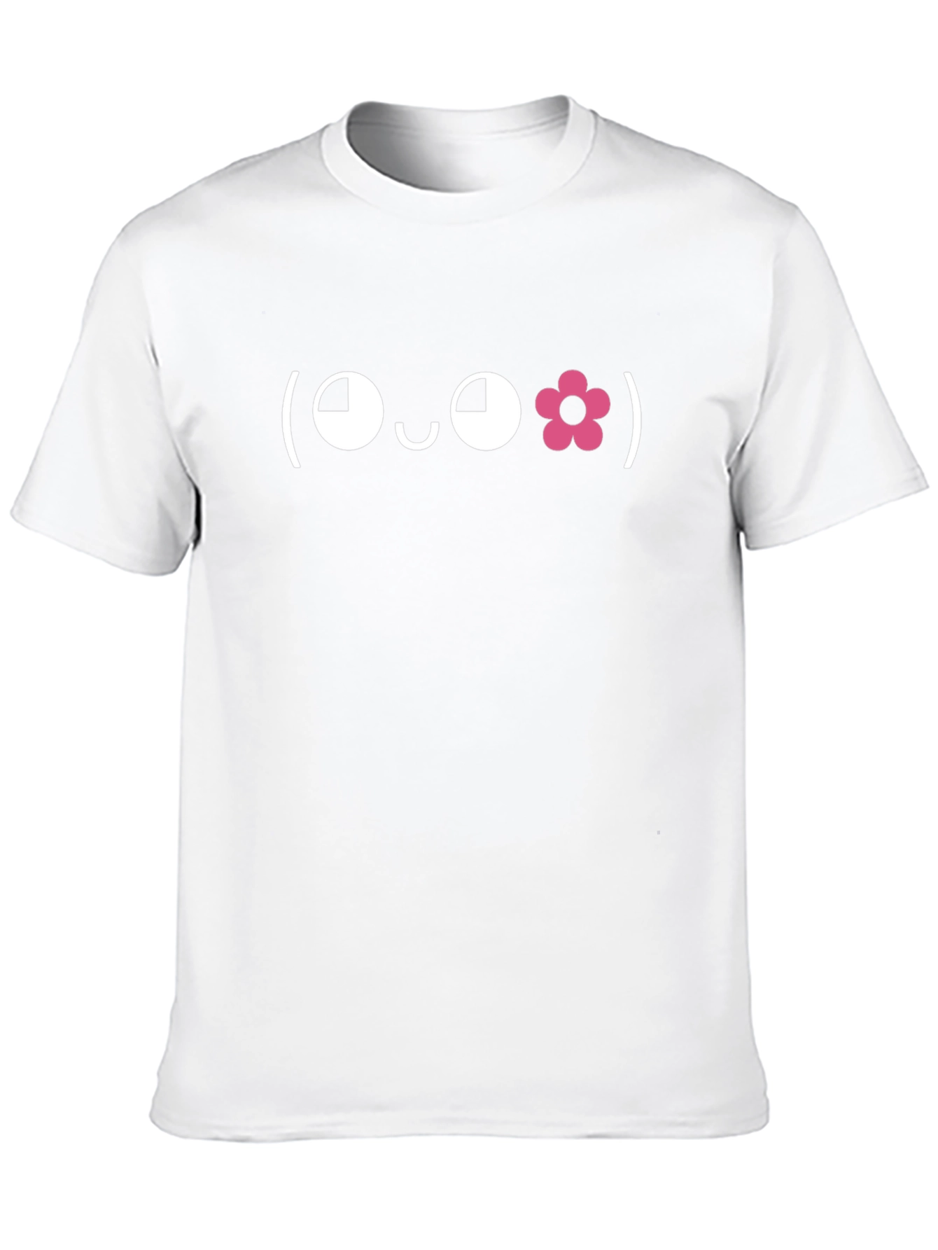 Cute Flower Face Emoji Black T-Shirt