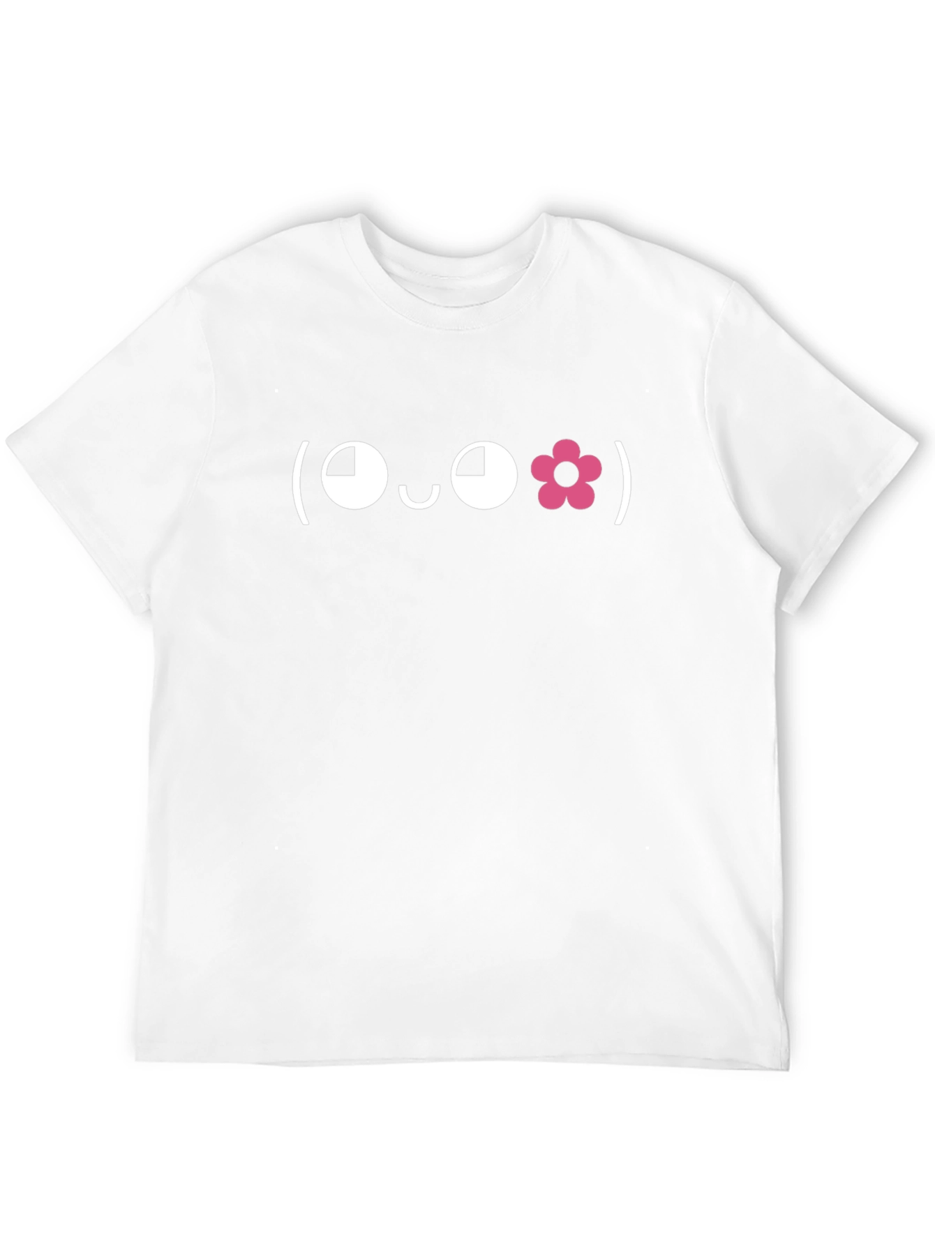 Cute Flower Face Emoji Black T-Shirt