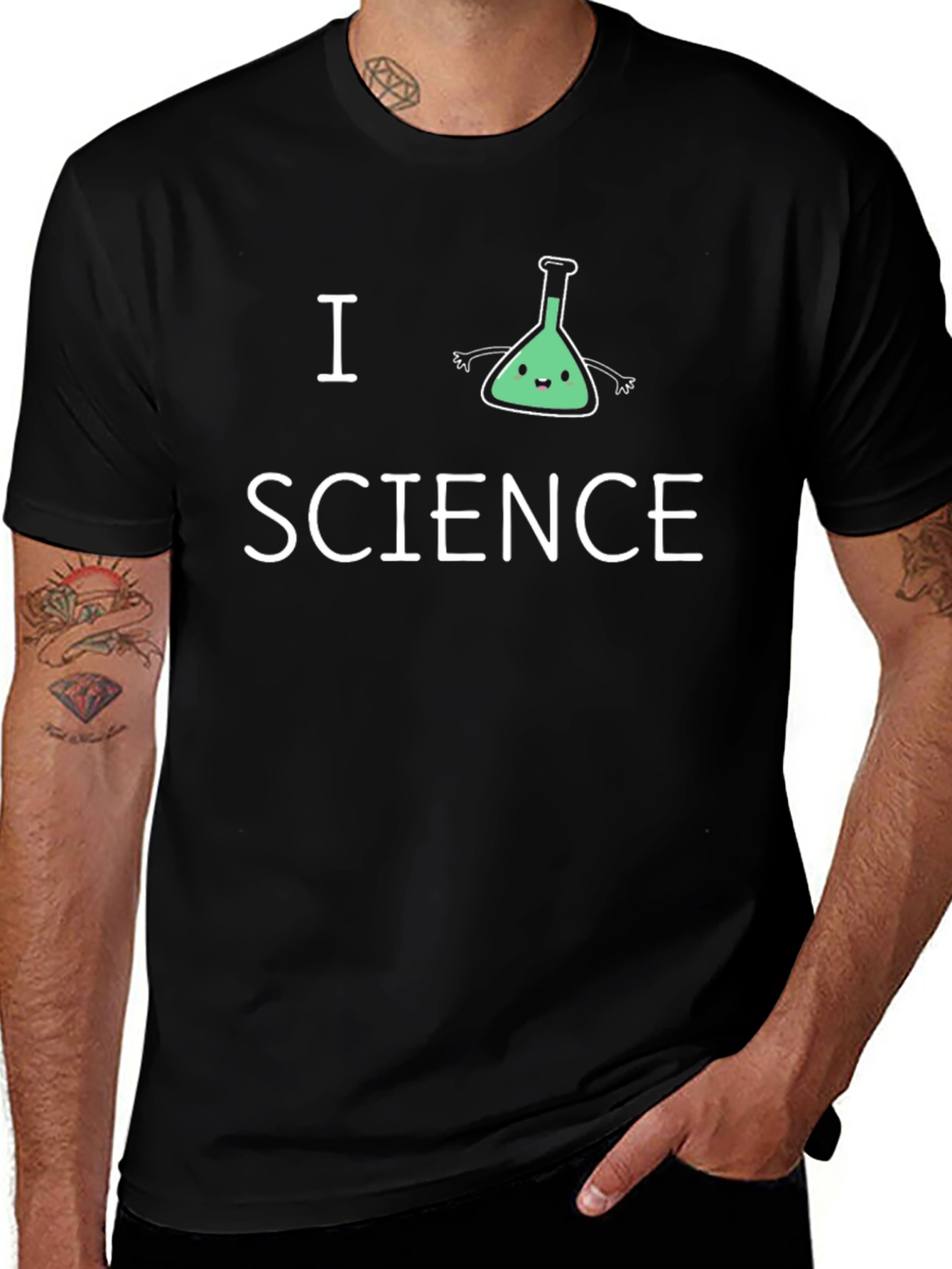 I Heart Science T-Shirt - Cute Flask Design