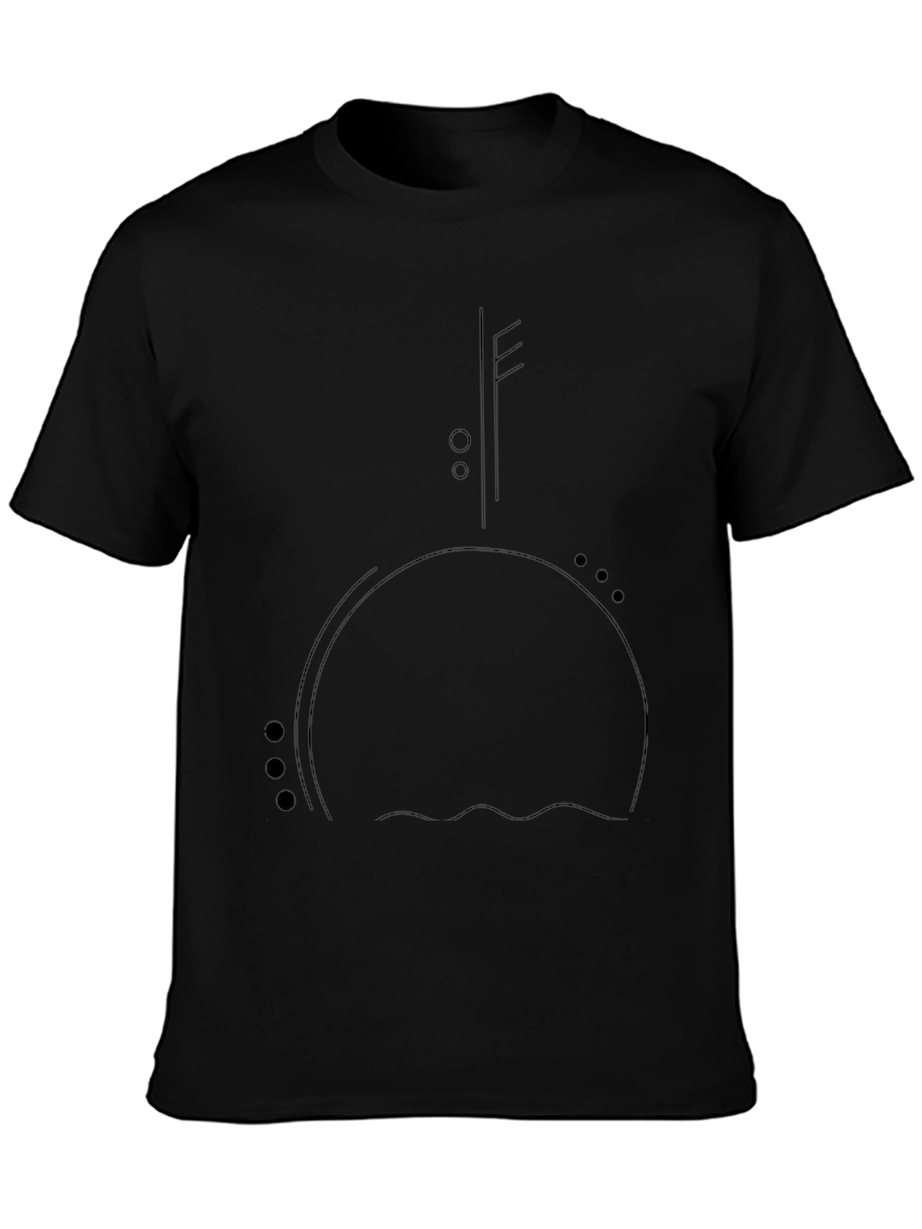 Modern Minimalist Black Graphic Tee