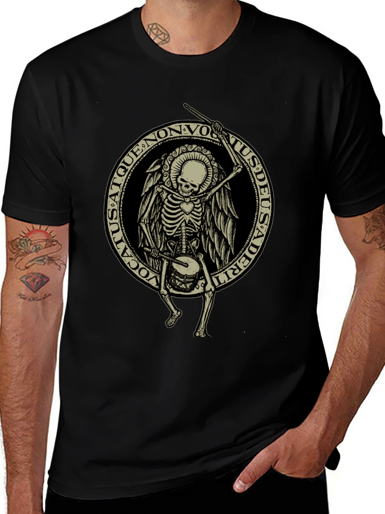 Skeleton Drummer Graphic Tee