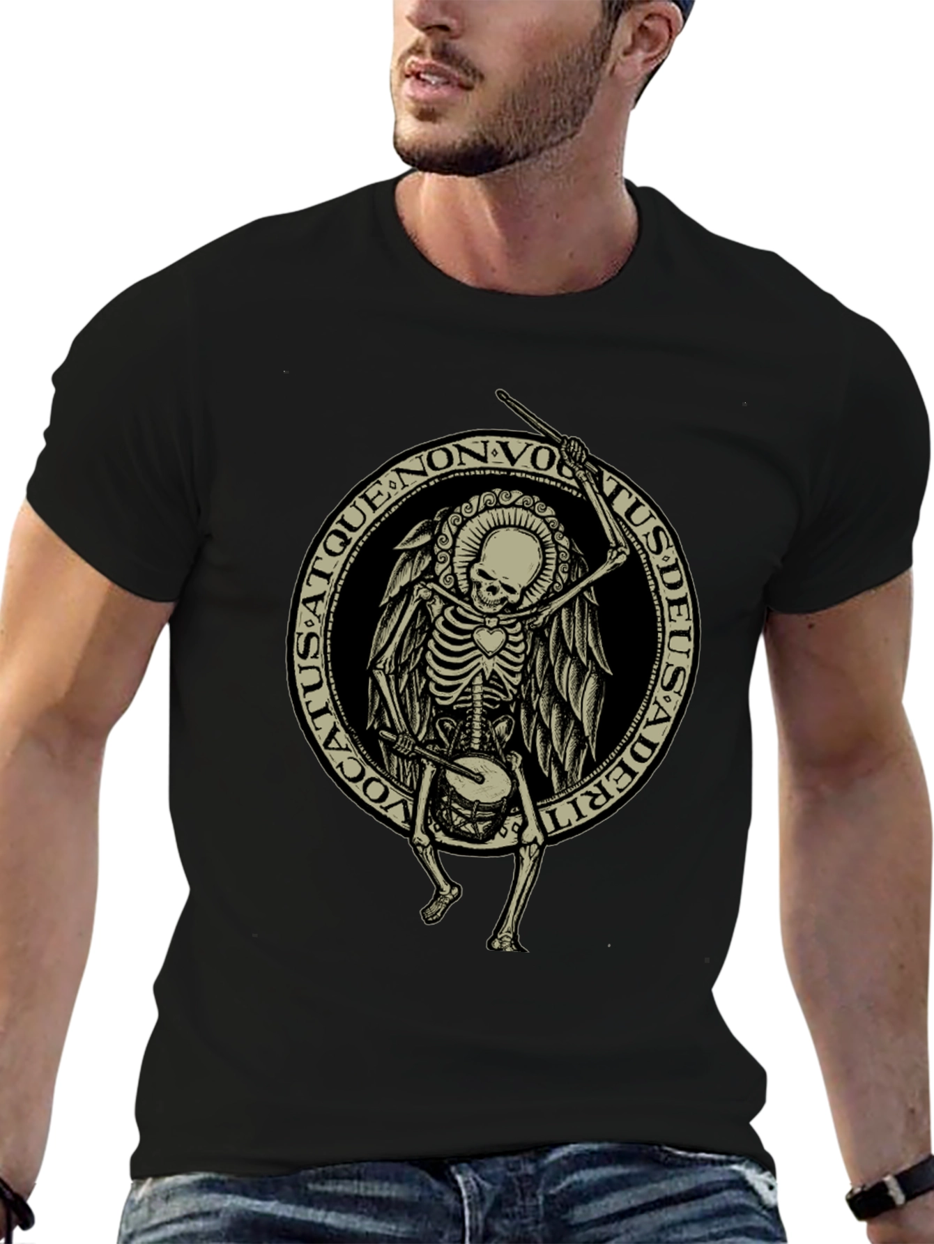 Skeleton Drummer Graphic Tee