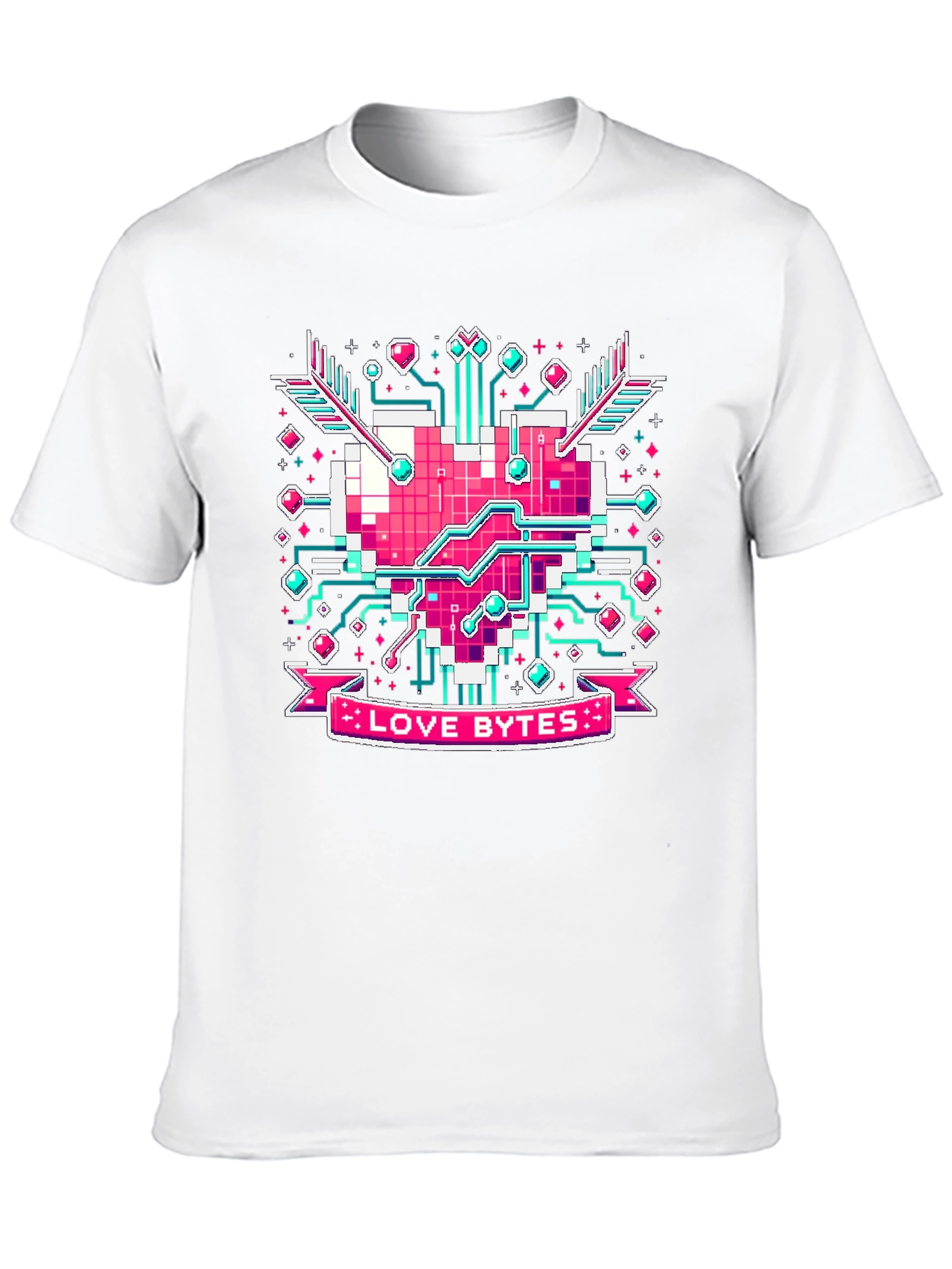 Love Bytes Graphic Tee - Geek Valentines Day