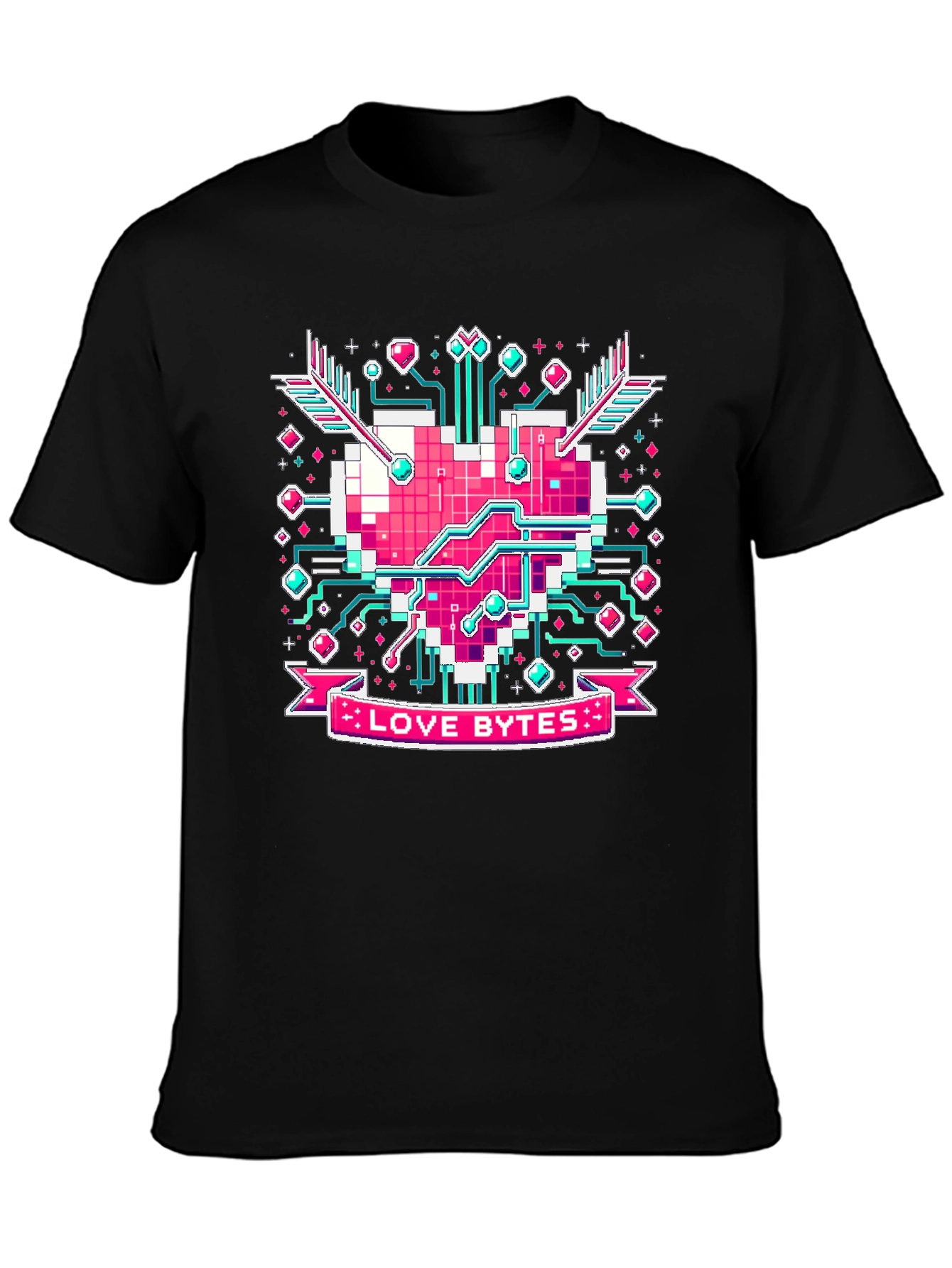 Love Bytes Graphic Tee - Geek Valentines Day