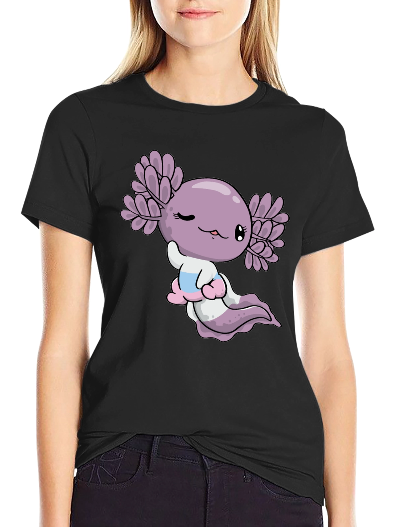 Axolotl Graphic Tee - Cute Amphibian T-Shirt