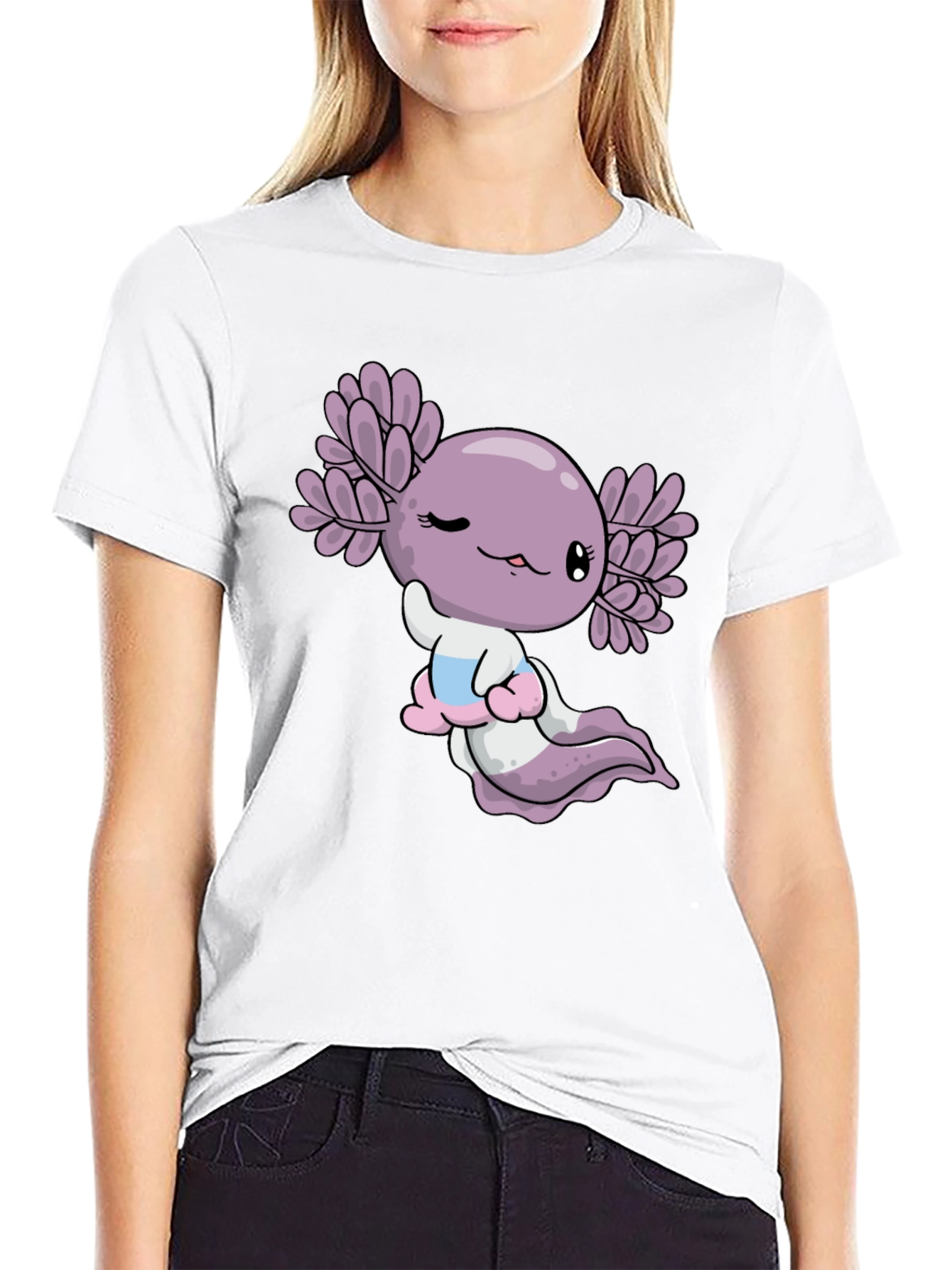 Axolotl Graphic Tee - Cute Amphibian T-Shirt