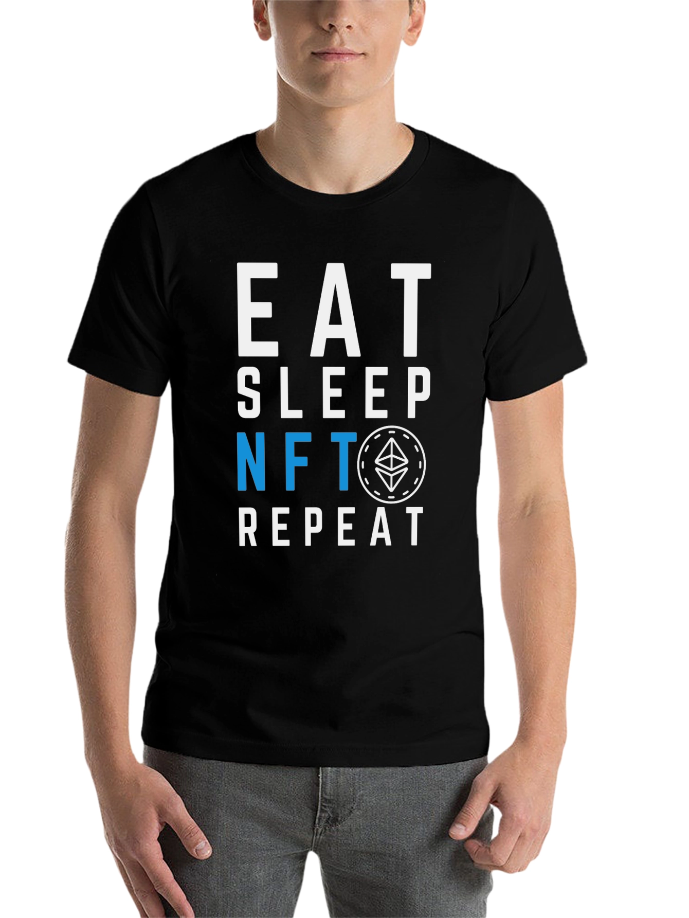 Eat Sleep NFT Repeat Graphic Tee