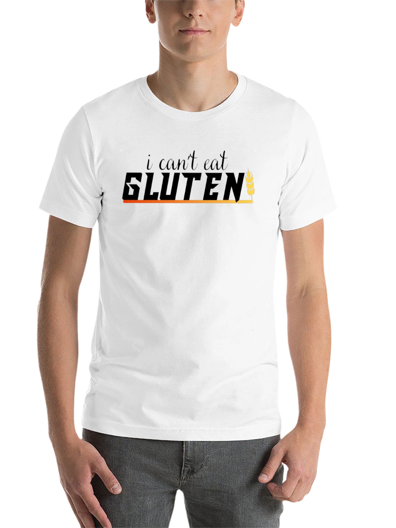 I Cant Eat Gluten Black T-Shirt
