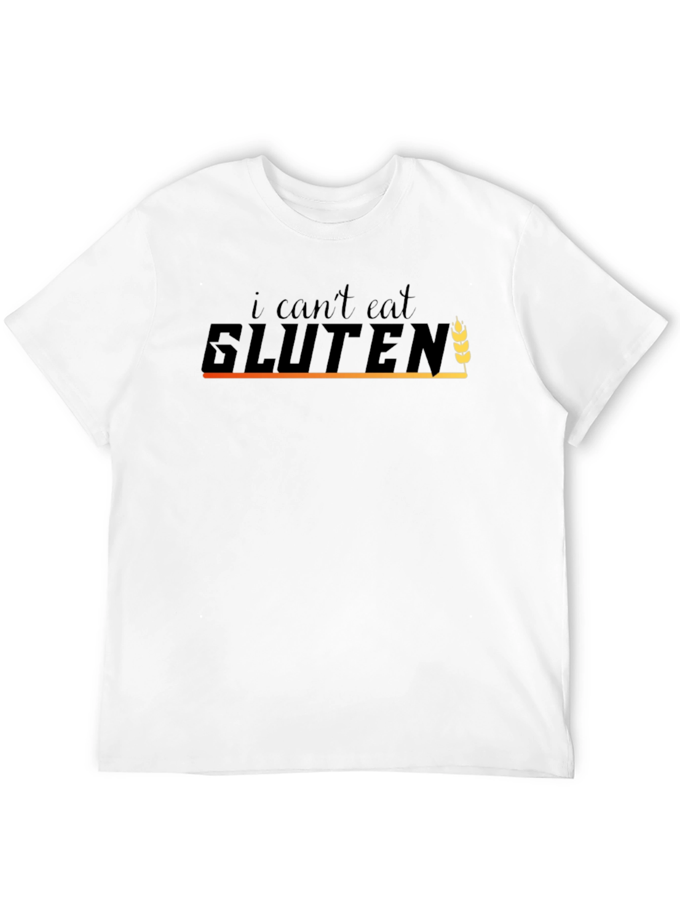 I Cant Eat Gluten Black T-Shirt