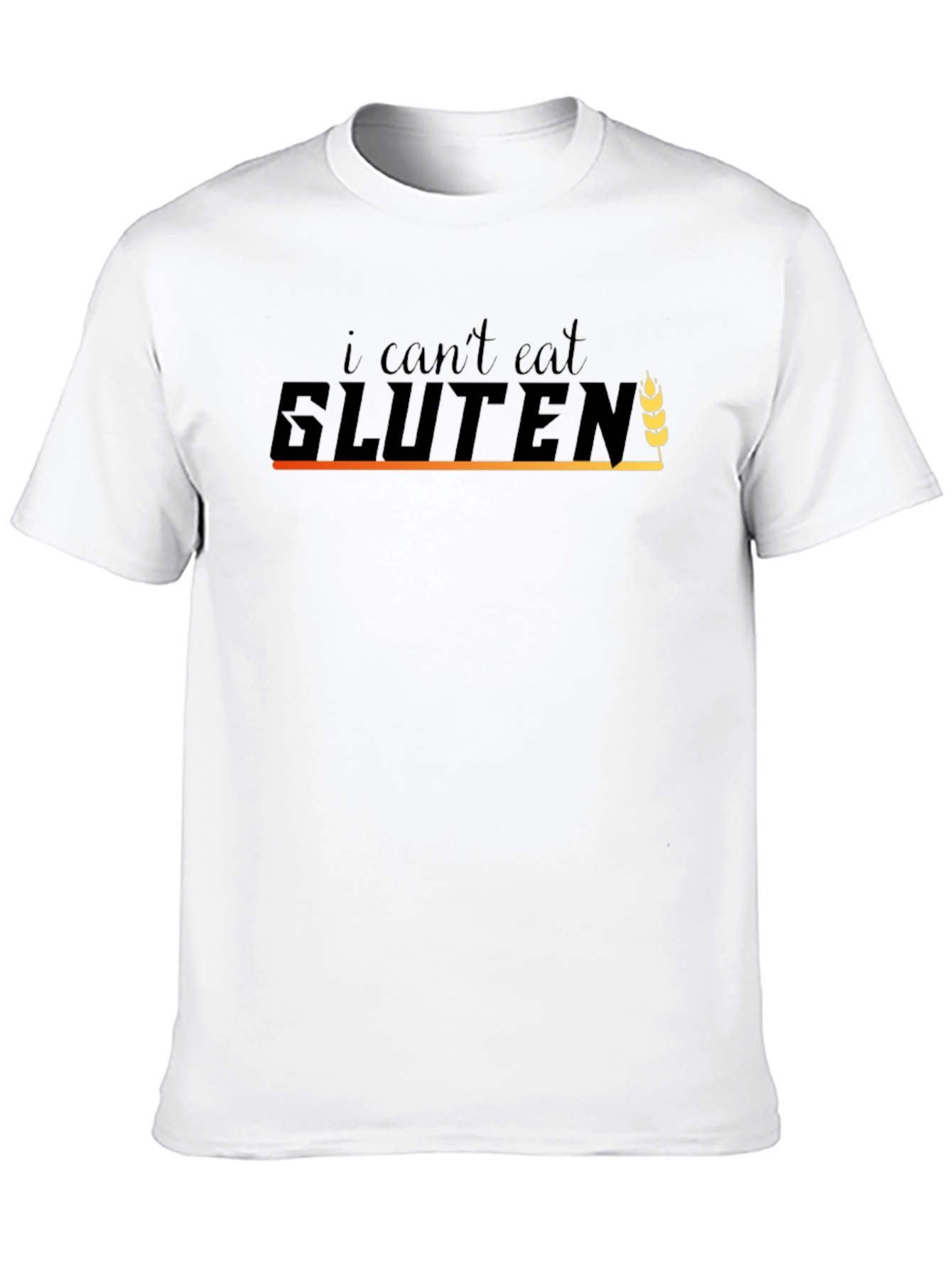 I Cant Eat Gluten Black T-Shirt