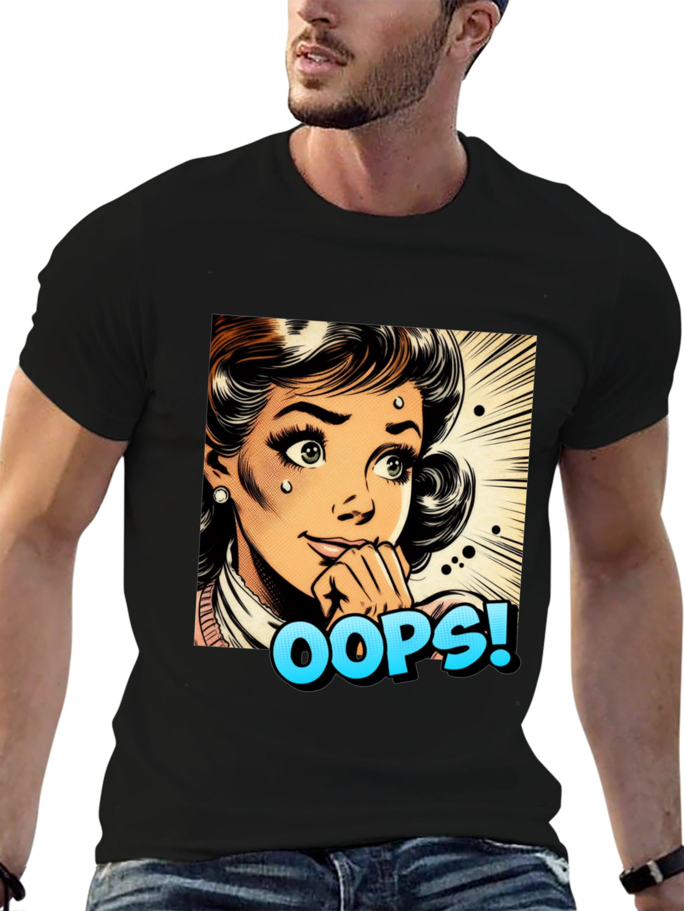 Retro Oops! Pop Art Graphic Tee