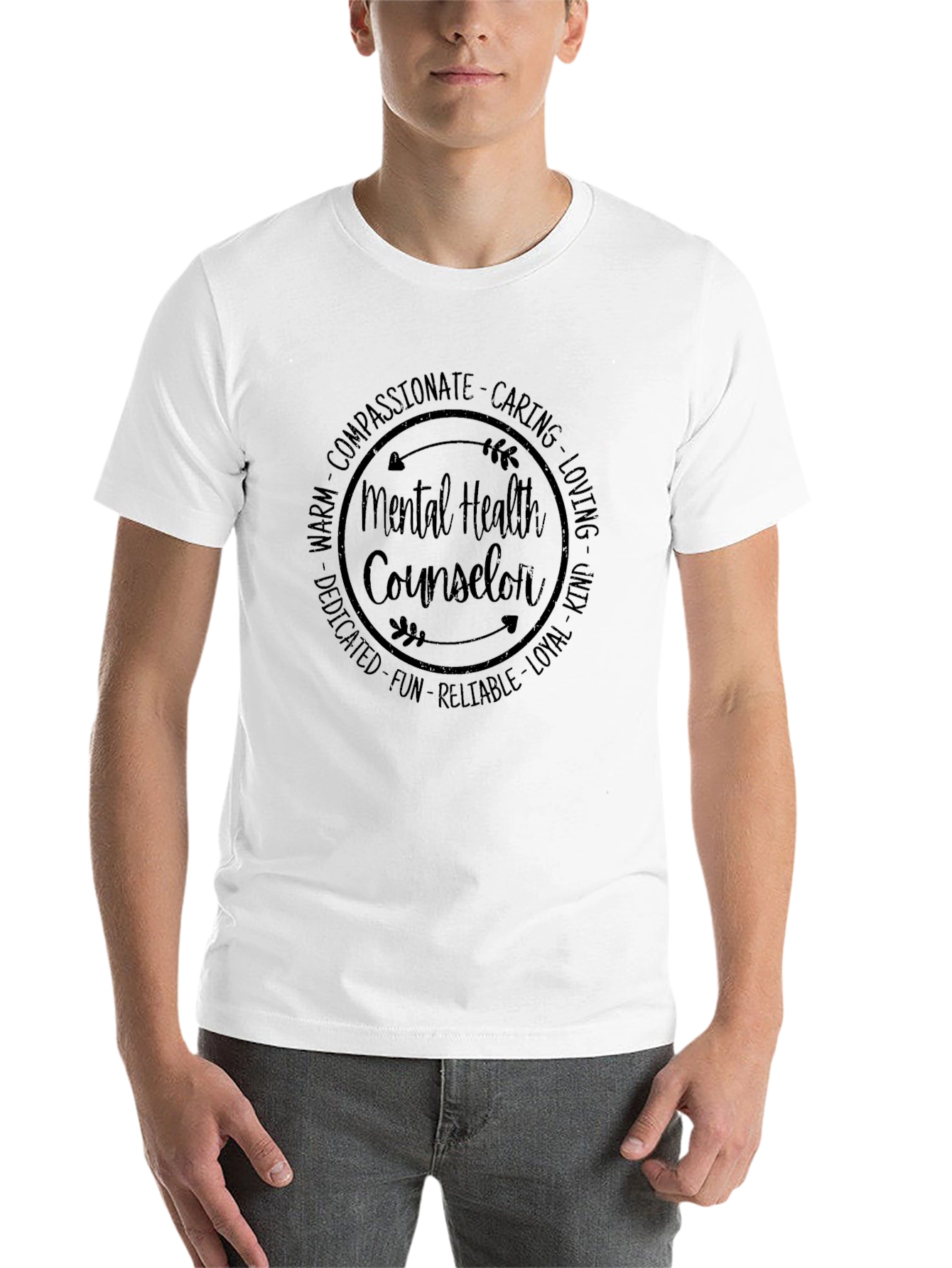 Mental Health Counselor T-Shirt: Compassionate Caring & Loving
