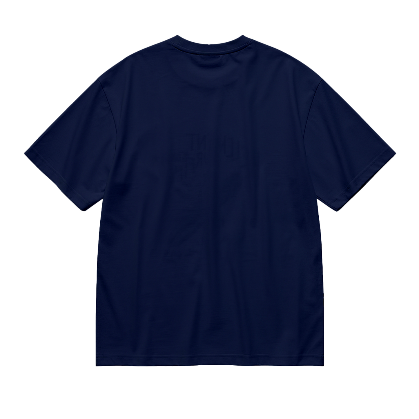 Minimal Chaos Letter Dark Navy T-Shirt, Dark Cool Daily Basic Oversized Tee