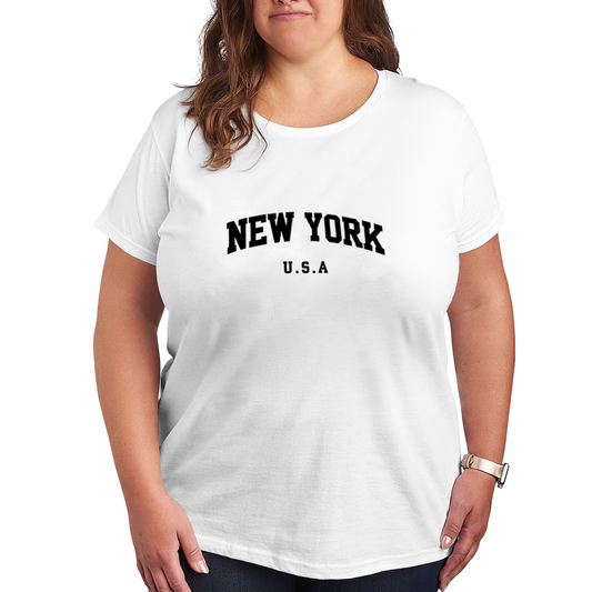 Vintage Varsity New York USA Classic City Pride Everyday Graphic Tee