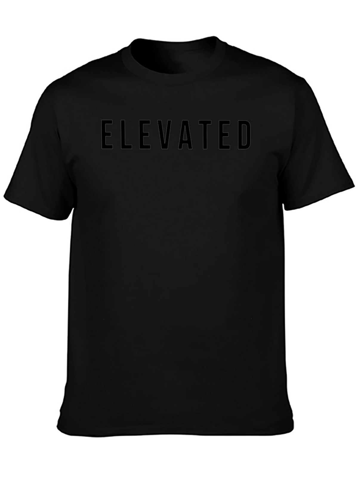 Elevated Black Graphic Tee - Modern Casual Wear
