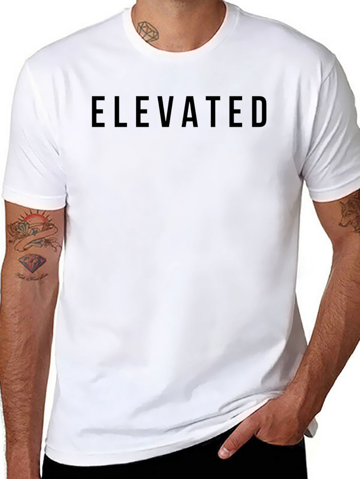 Elevated Black Graphic Tee - Modern Casual Wear