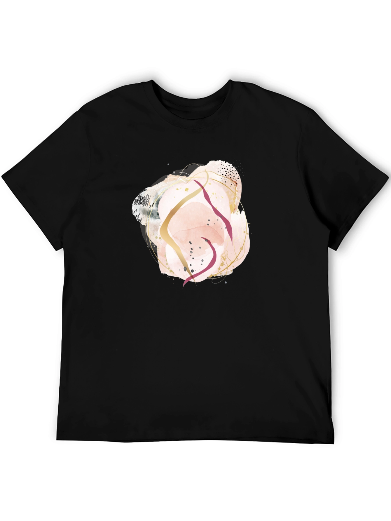 Abstract Art Graphic Tee - Black