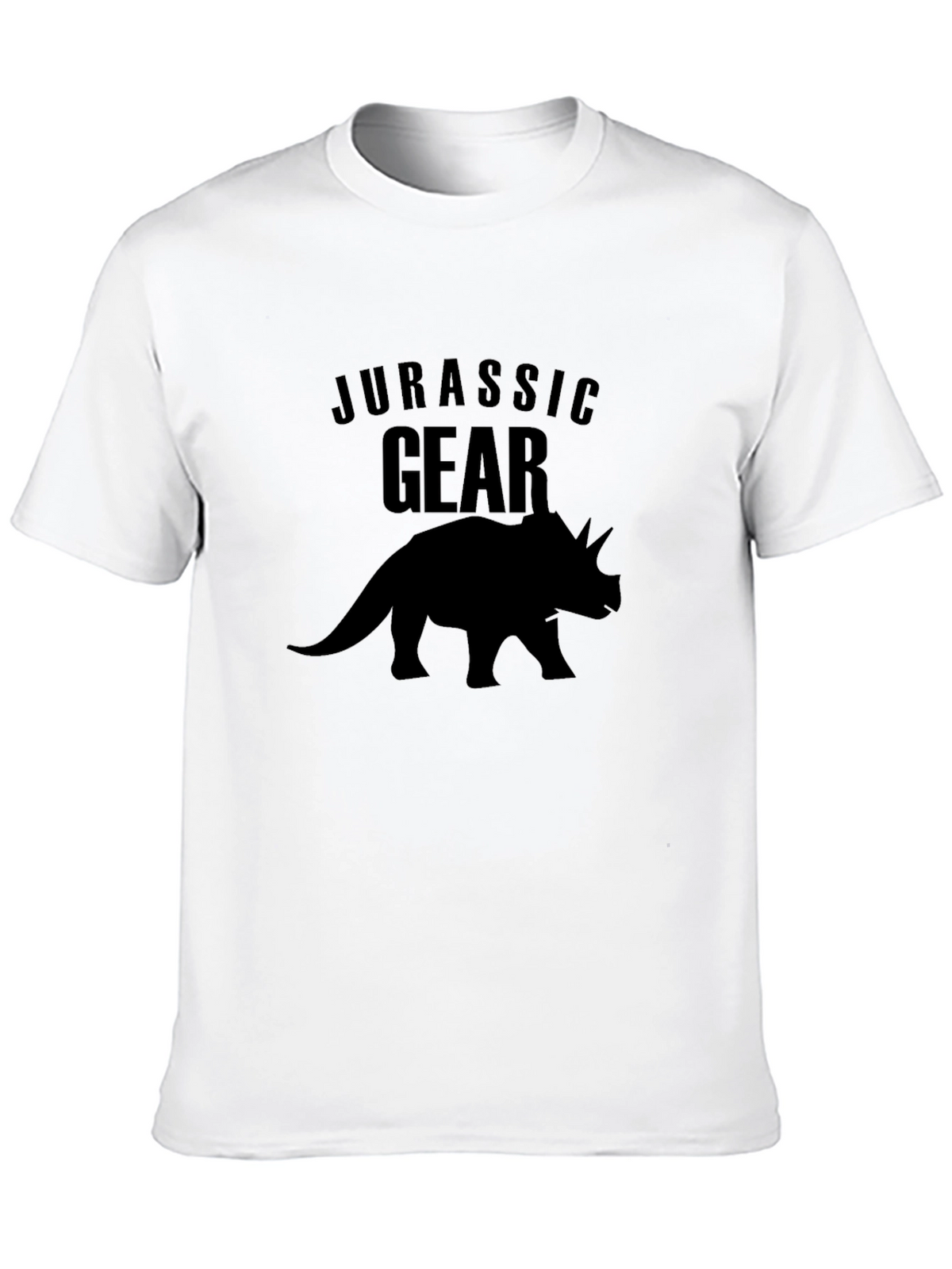Jurassic Gear Triceratops Black T-Shirt