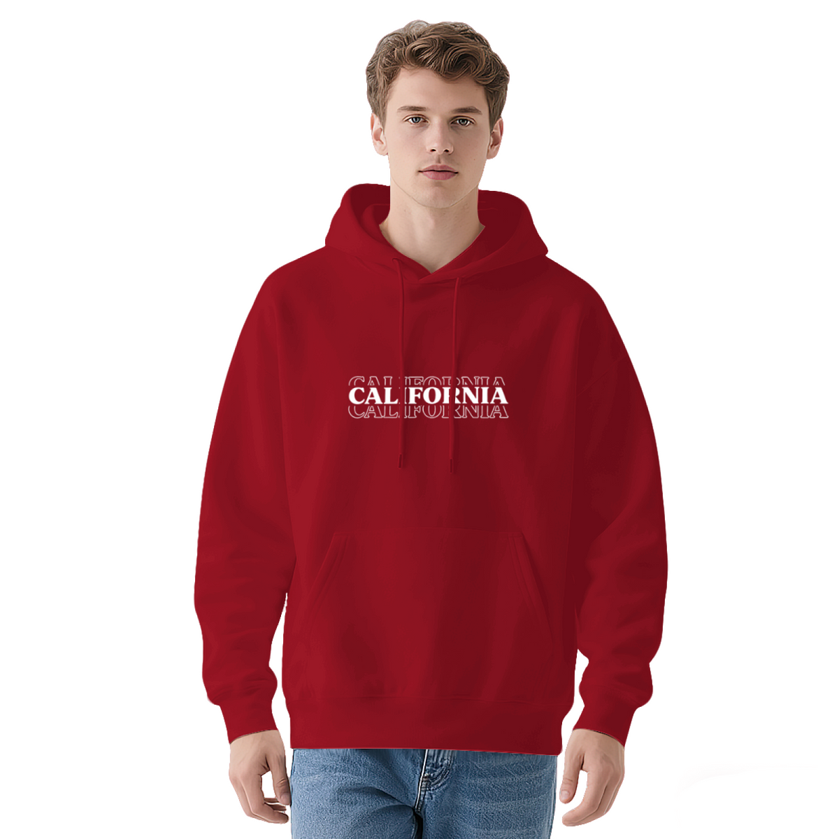 Stacked California Letter Navy Hoodie