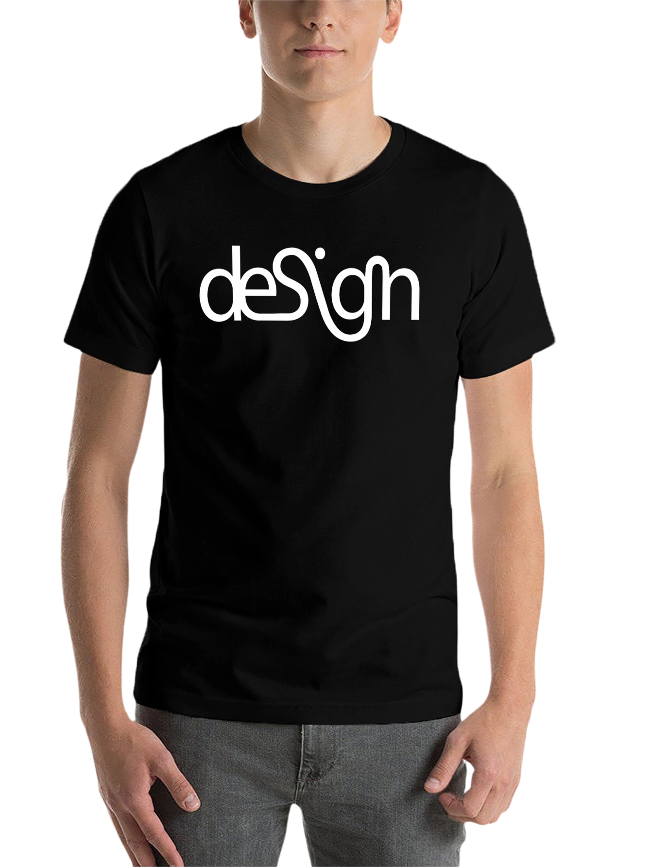 Stylish Design Graphic Black T-Shirt