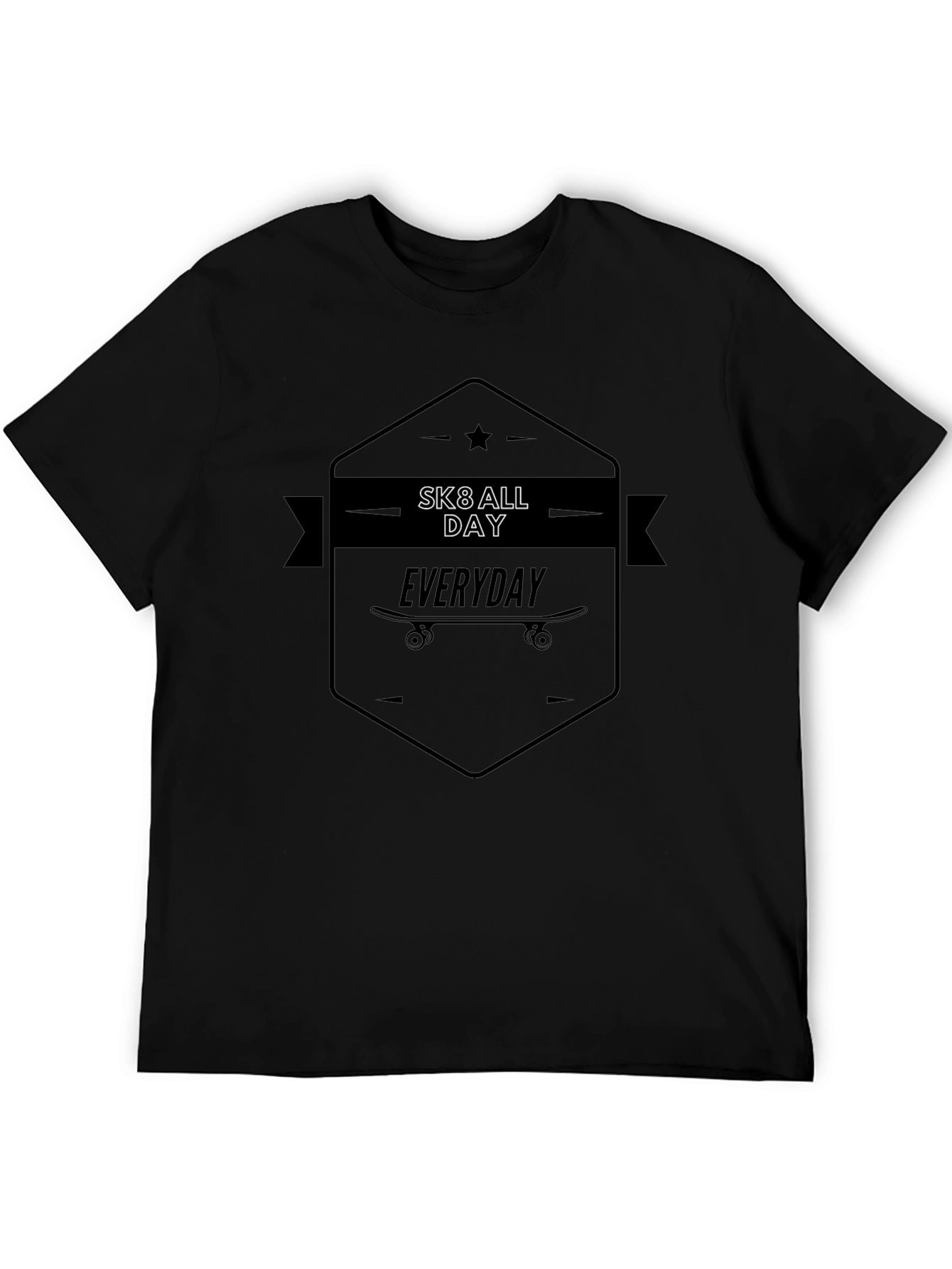 Sk8 All Day Everyday Black T-Shirt